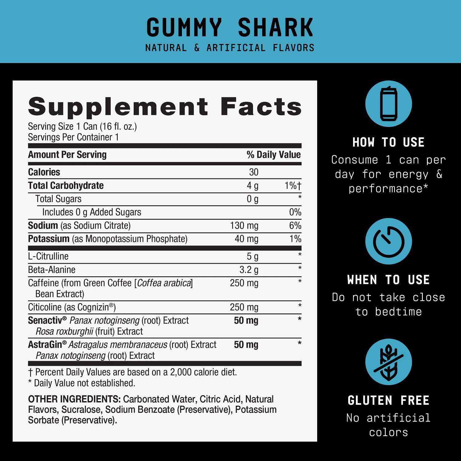 LIT&reg; V2 On-The-Go Pre-Workout - Gummy Shark - 16oz. (12 Cans)