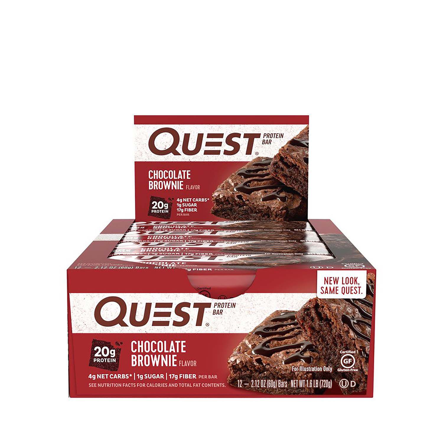 Quest Bar &ndash; Chocolate Brownie (12 Bars) Chocolate Brownie | GNC