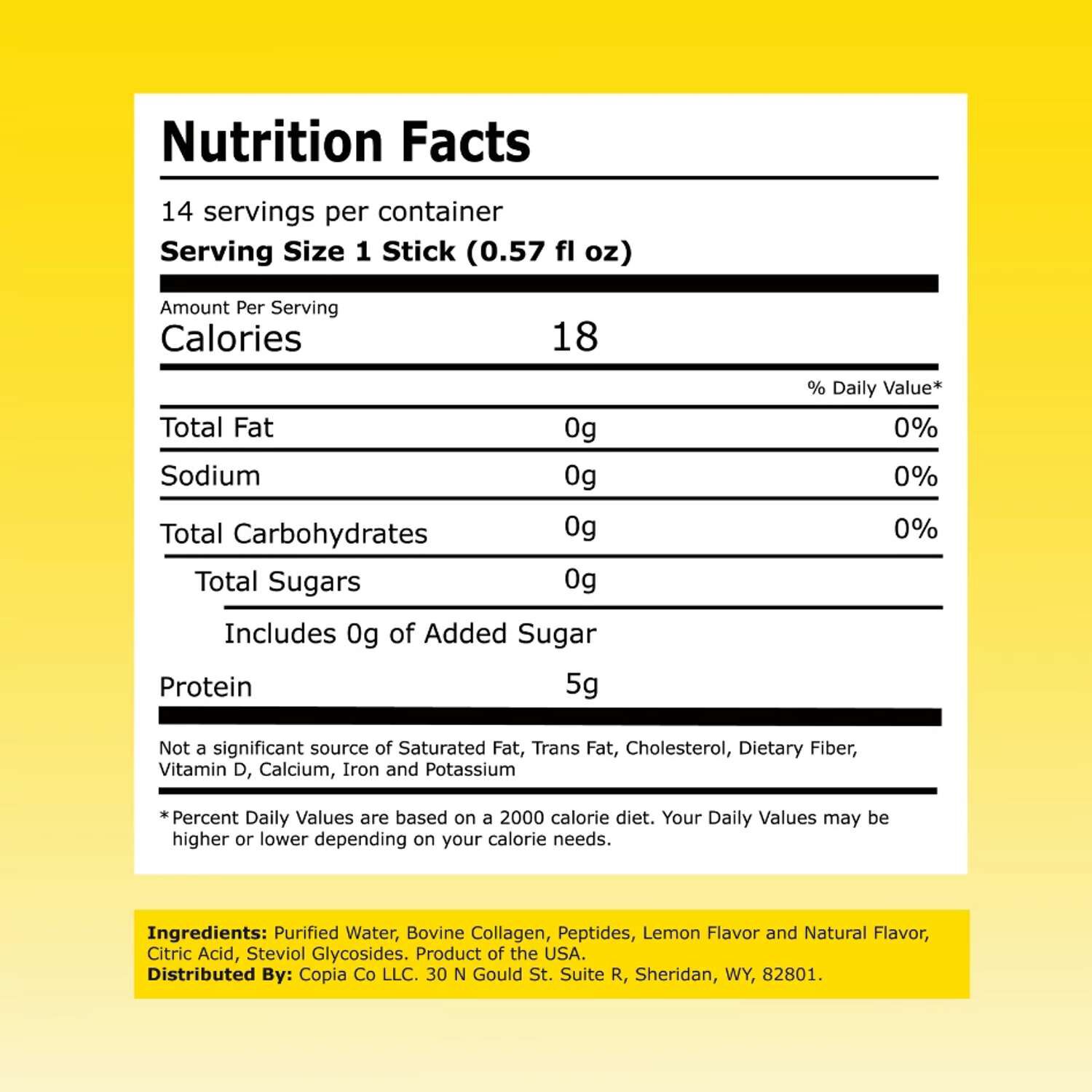 Liquid Collagen Stix - Lemon (14 Stick Packs)