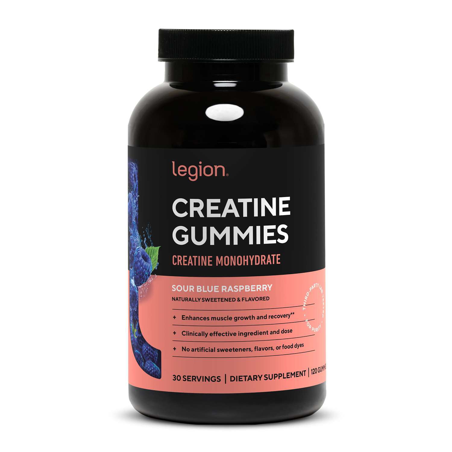 Creatine Gummies - Sour Blue Raspberry - 120 Gummies (30 Servings) Sour Blue Raspberry | GNC
