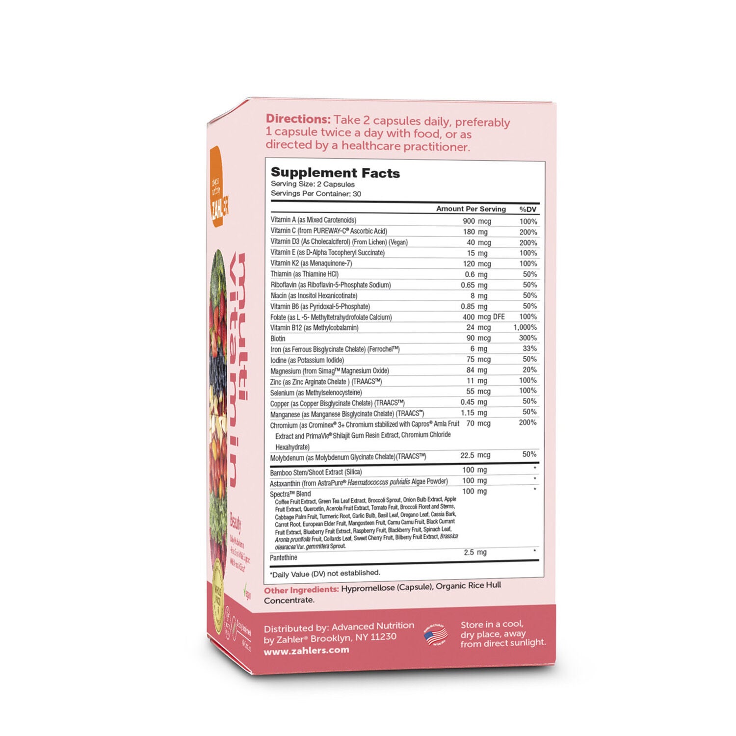 ZAHLER Multivitamin Beauty Daily Multivitamin + Hair, Skin &amp; Nails Support