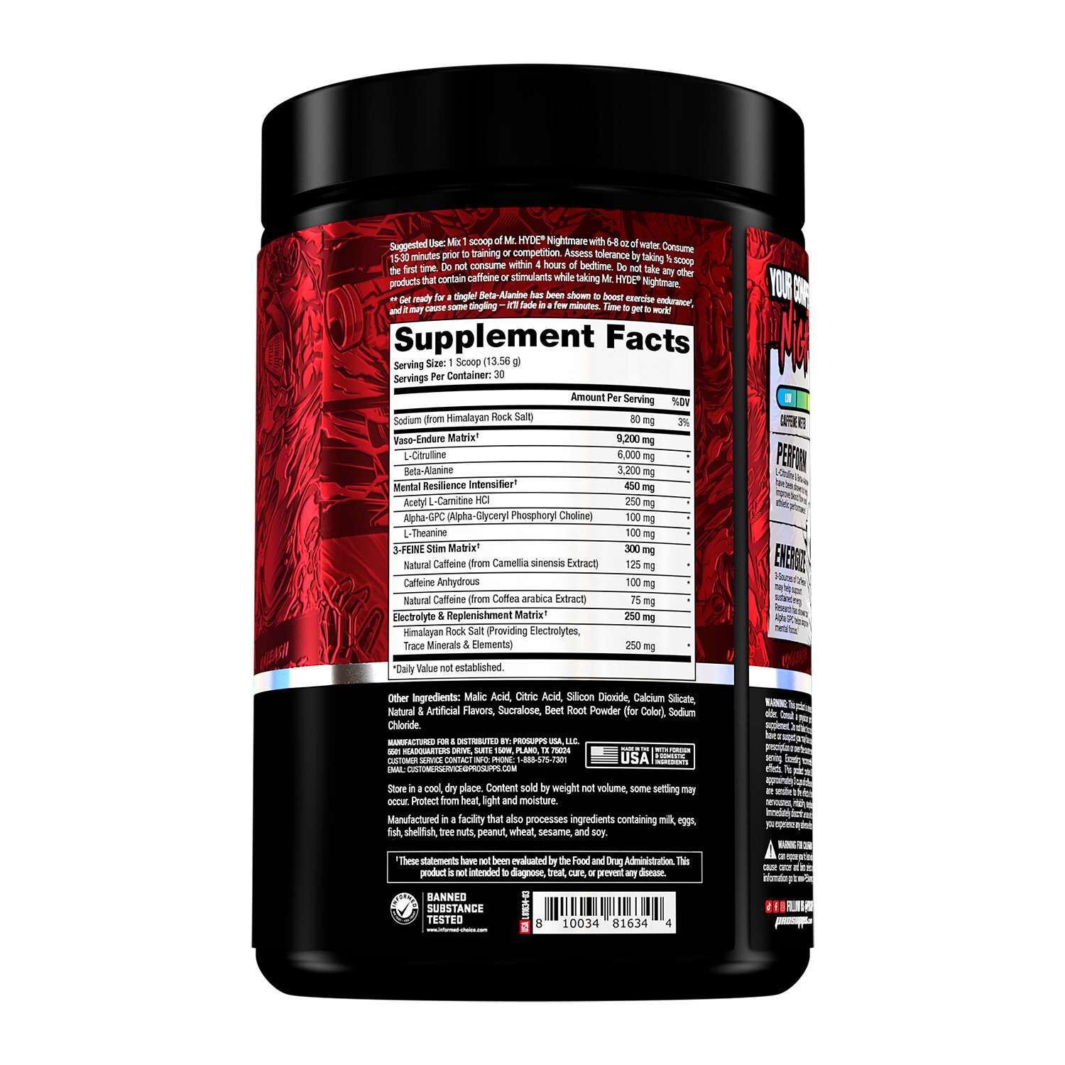 【HYDE】 Pro Supps® - Mr. HYDE Nightmare Intense Energy Pre-Workout - Blood