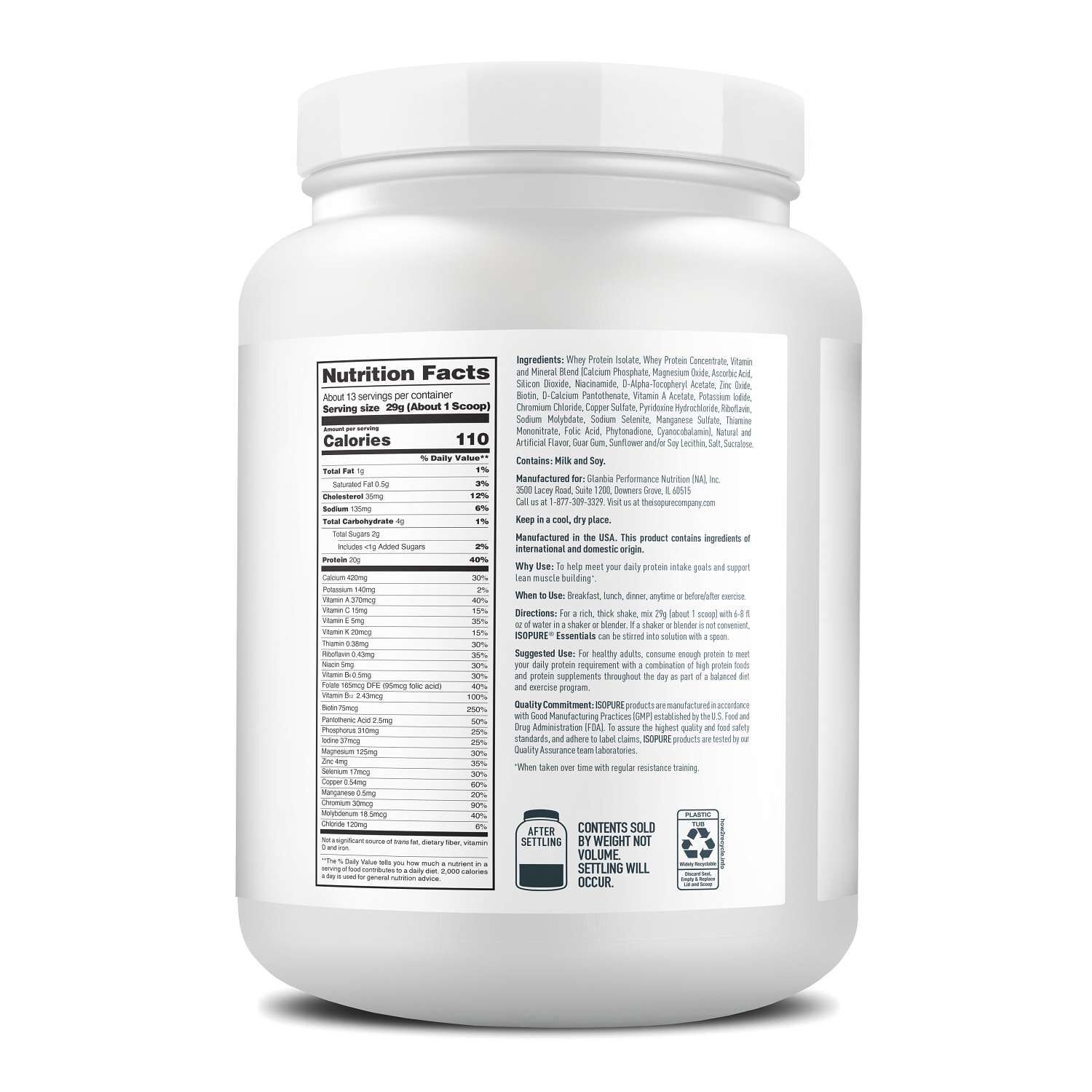 Essentials Protein Powder - Creamy Vanilla (13 Servings)