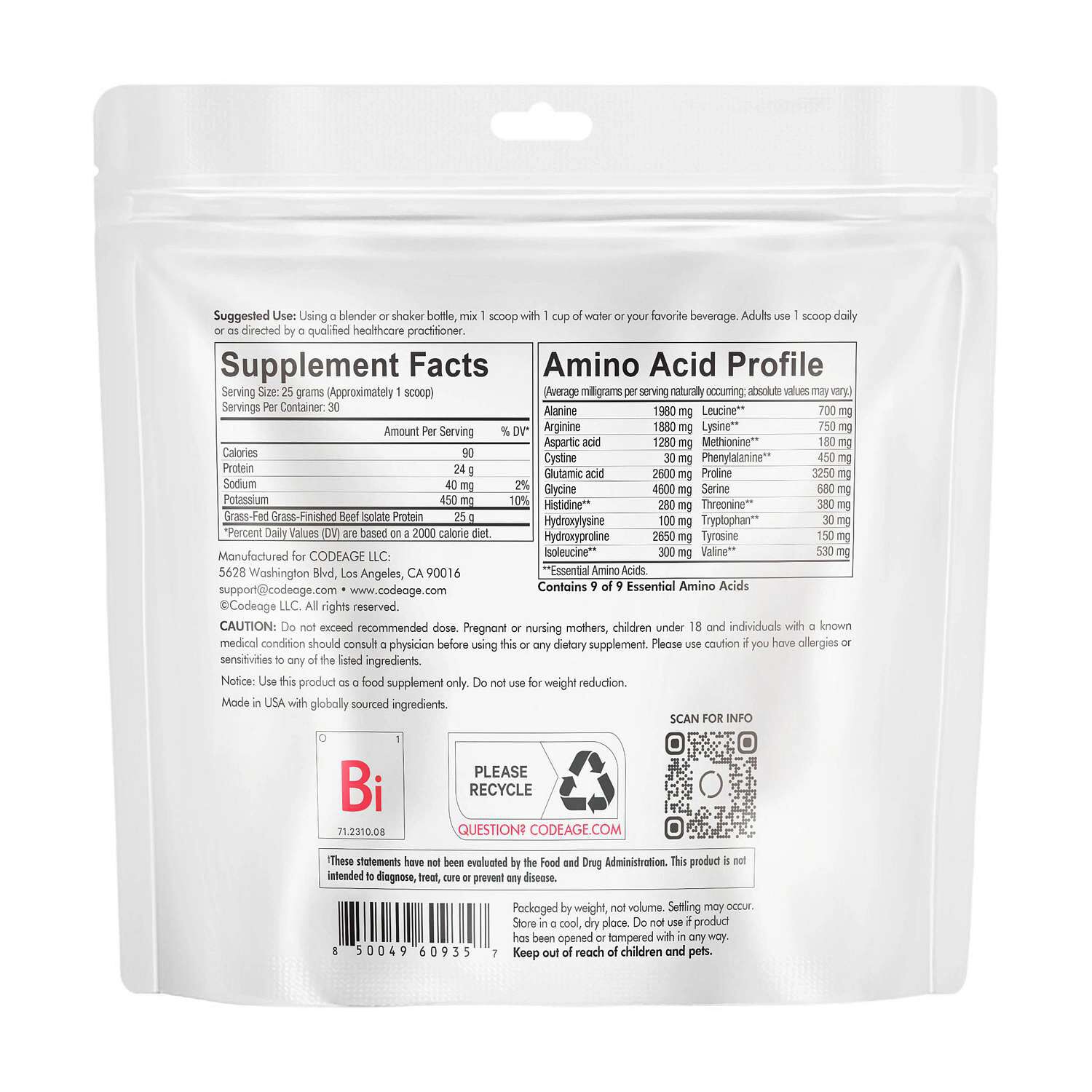 Beef Isolate Protein - Unflavored (30 Servings)