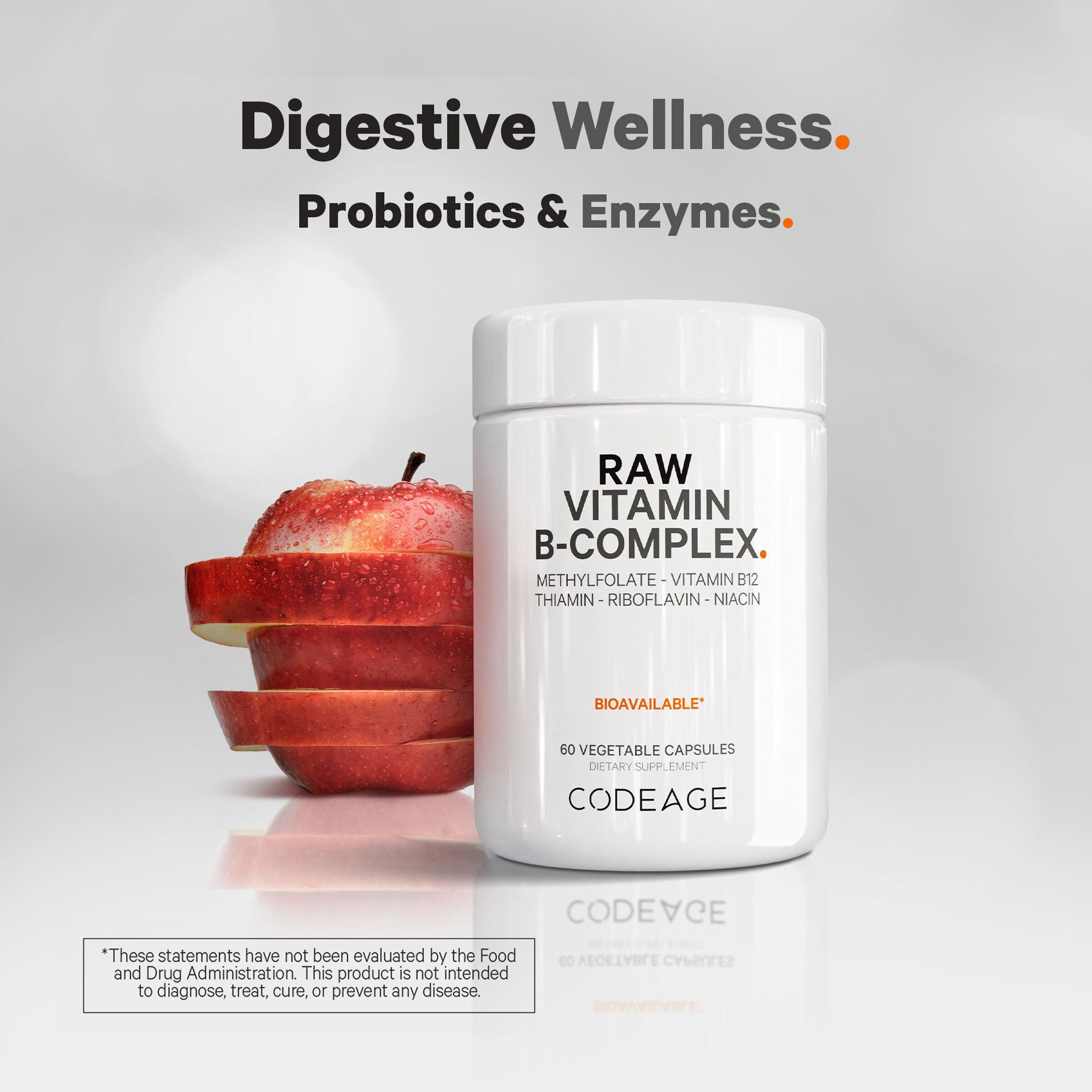 Codeage - Raw Vitamin B-Complex - 60 Vegetable Capsules (60