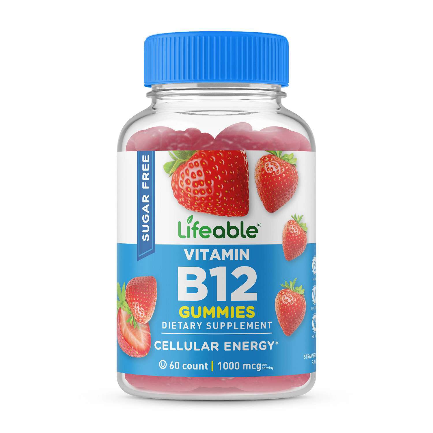 Sugar Free Vitamin B12 1000mcg - 60 Gummies (30 Servings)  | GNC