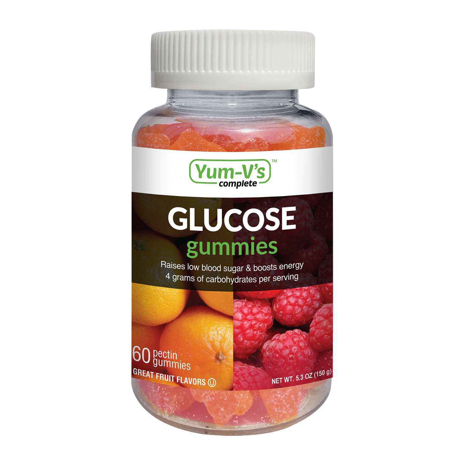 Glucose Gummies - Fruit Flavor - 60 Gummies (30 Servings)  | GNC