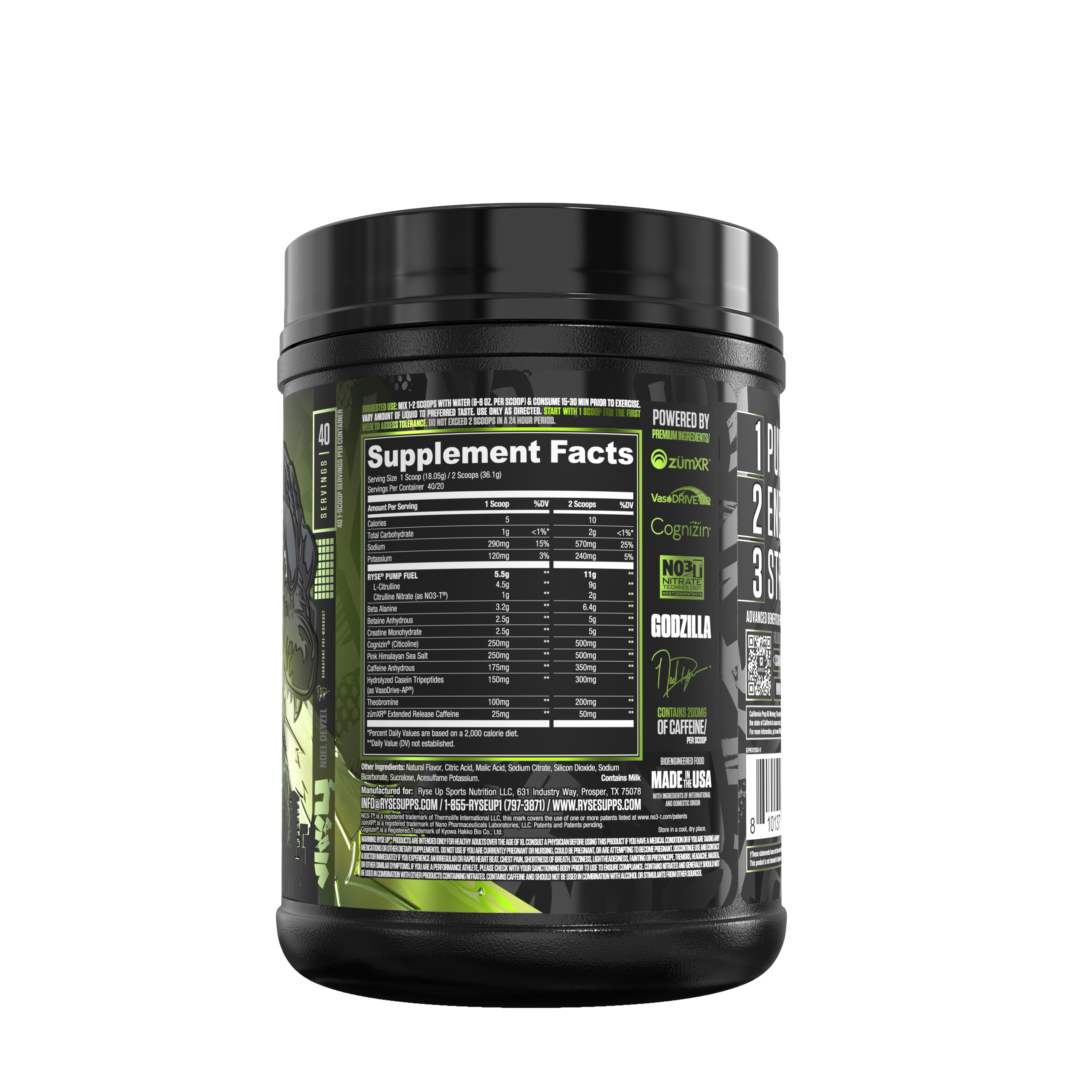 Godzilla Pre-Workout - Green Apple (40 Servings)