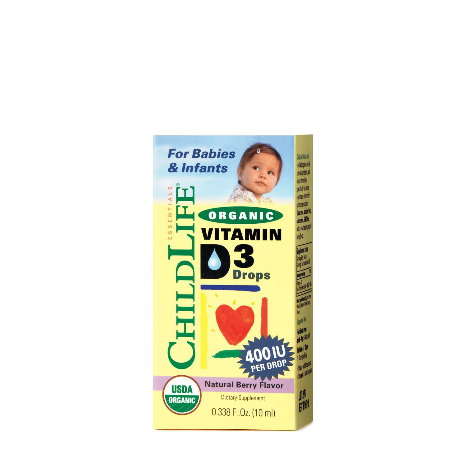 Childlife Organic Vitamin D3 Drops Natural Berry Flavor