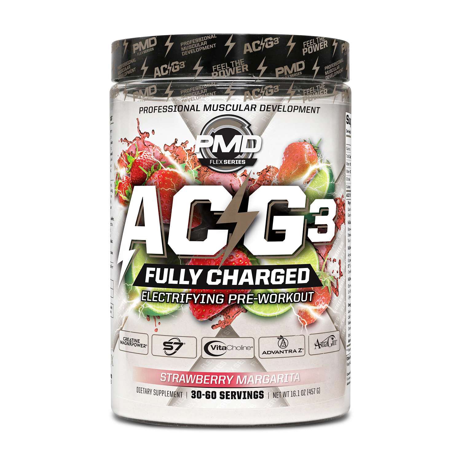 ACG3 Fully Charged Pre-Workout - Strawberry Margarita (30 Servings)