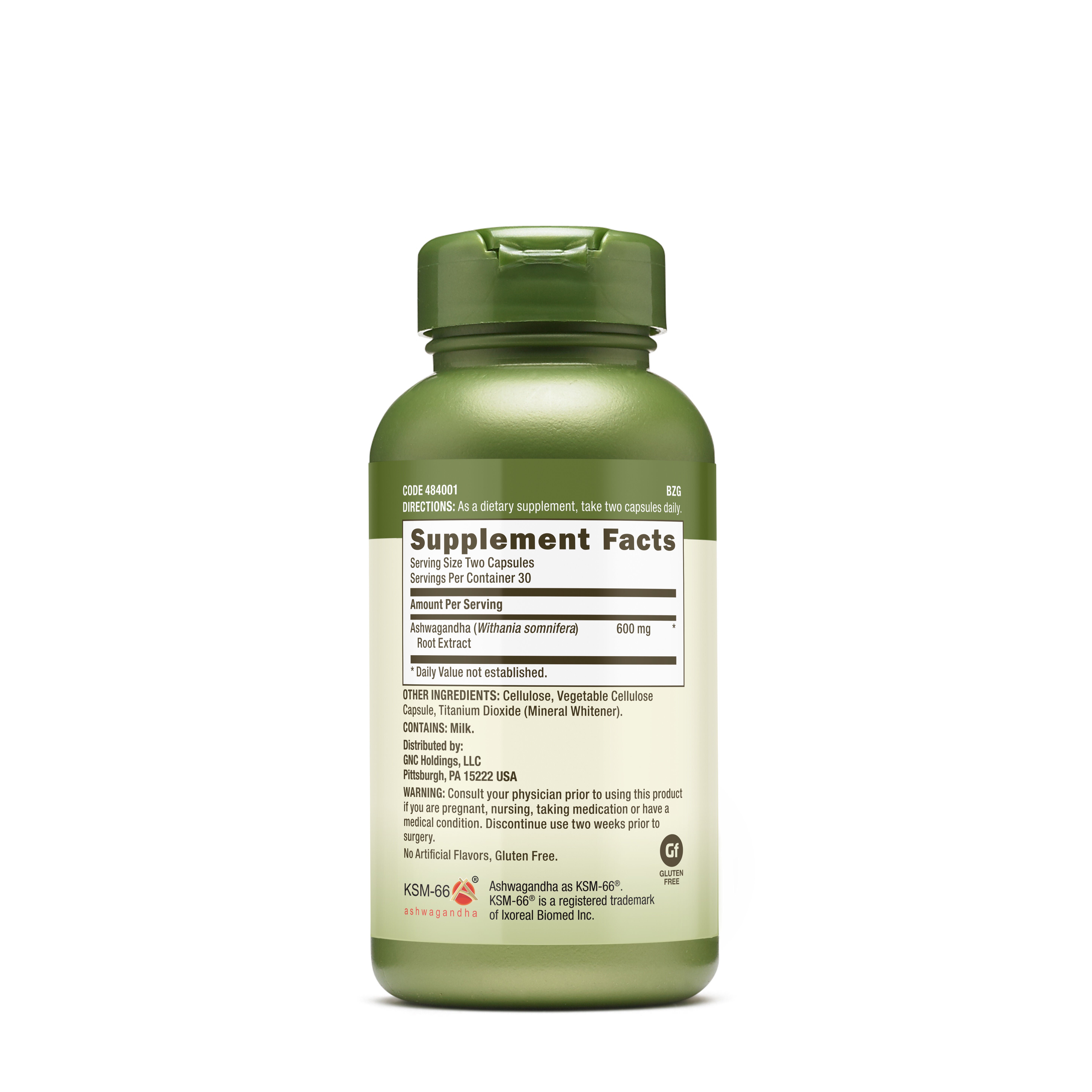 Ashwagandha 600mg - 60 Capsules (30 Servings)