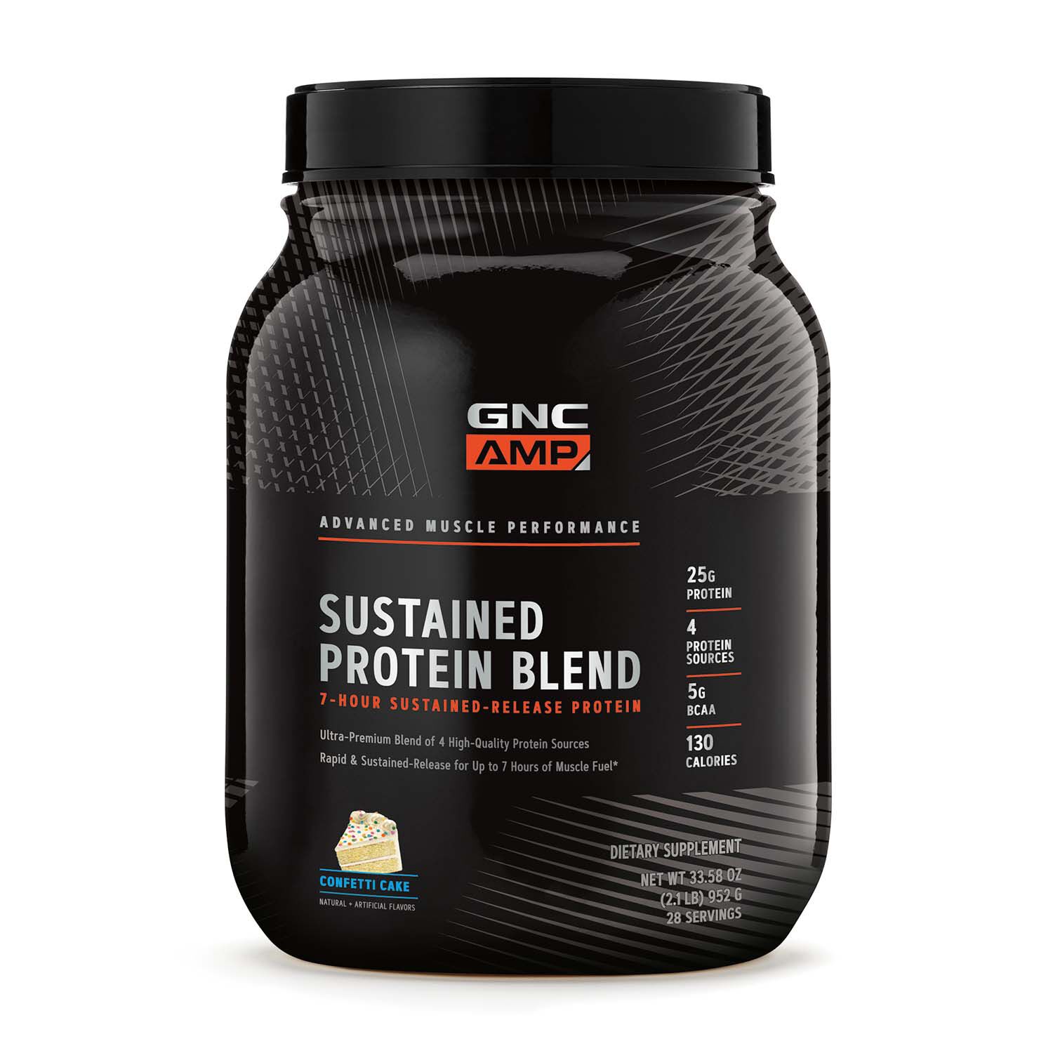 Gnc Amp Sustained Protein Blend Confetti Cake Gnc