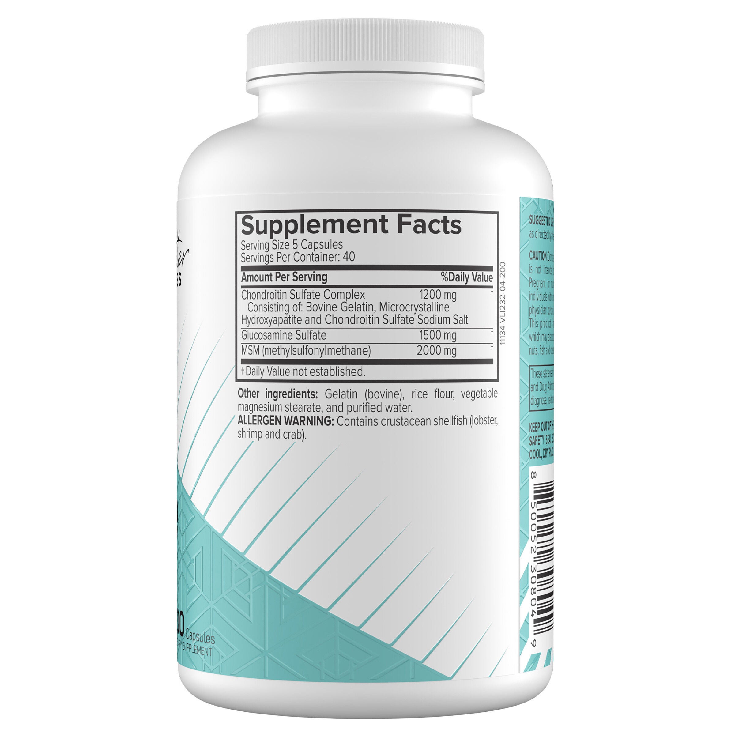 Joint Care with Chrondroitin, Glucosamin &amp; MSM - 200 Capsules (40 Servings)  | GNC