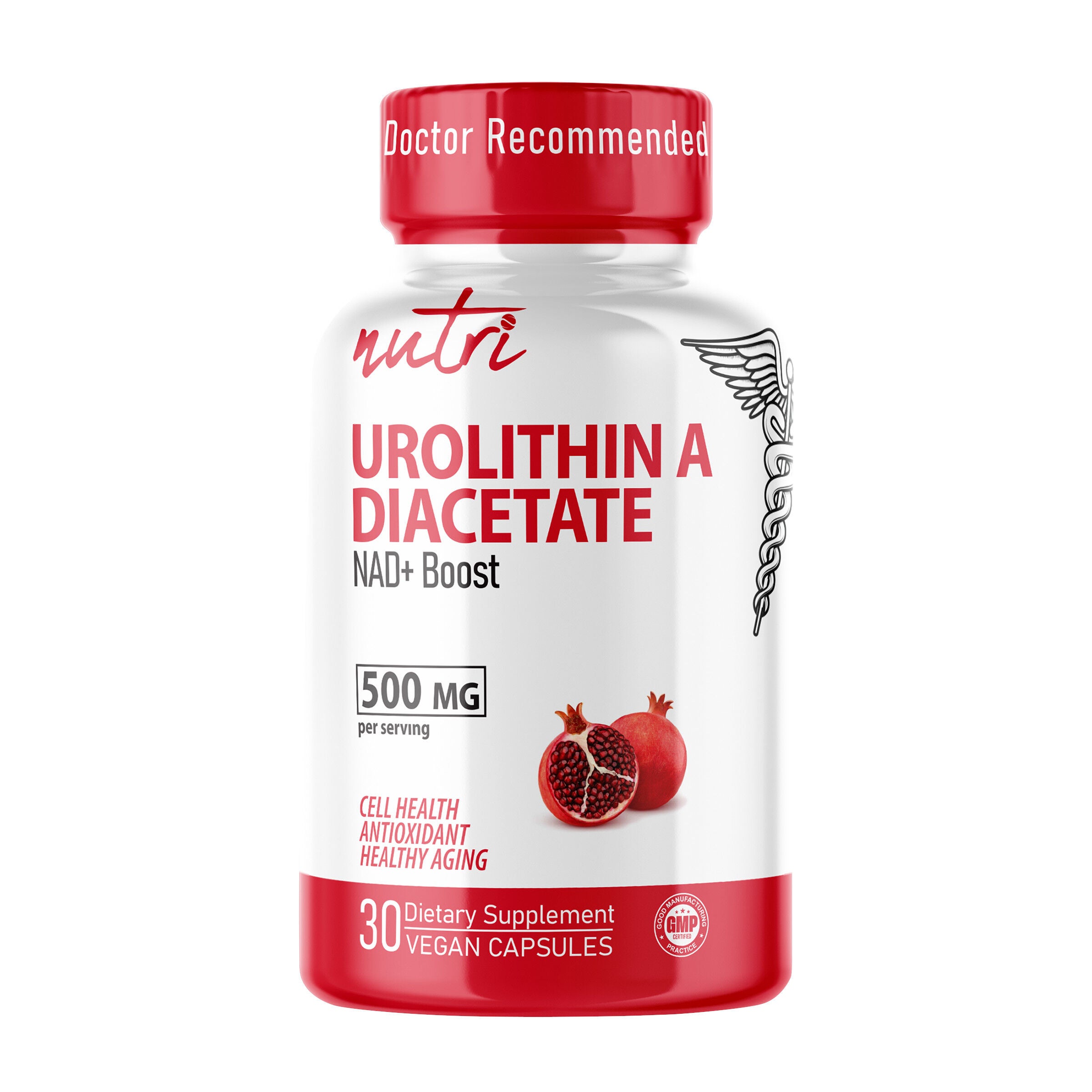 Urolithin A (Diacetate) 500mg - 30 Capsules (15 Servings)