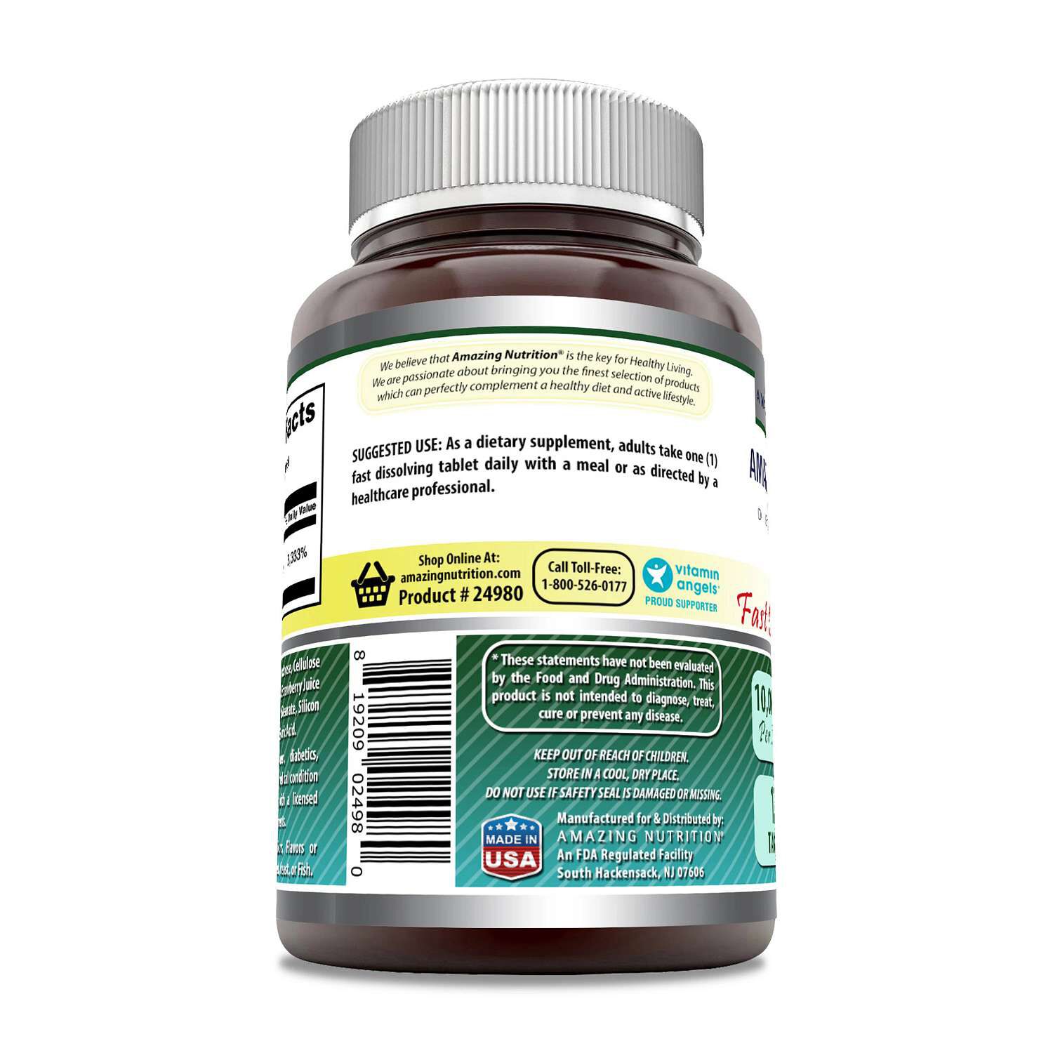 Biotin 10000mcg - Strawberry - 120 Tablets (120 Servings)