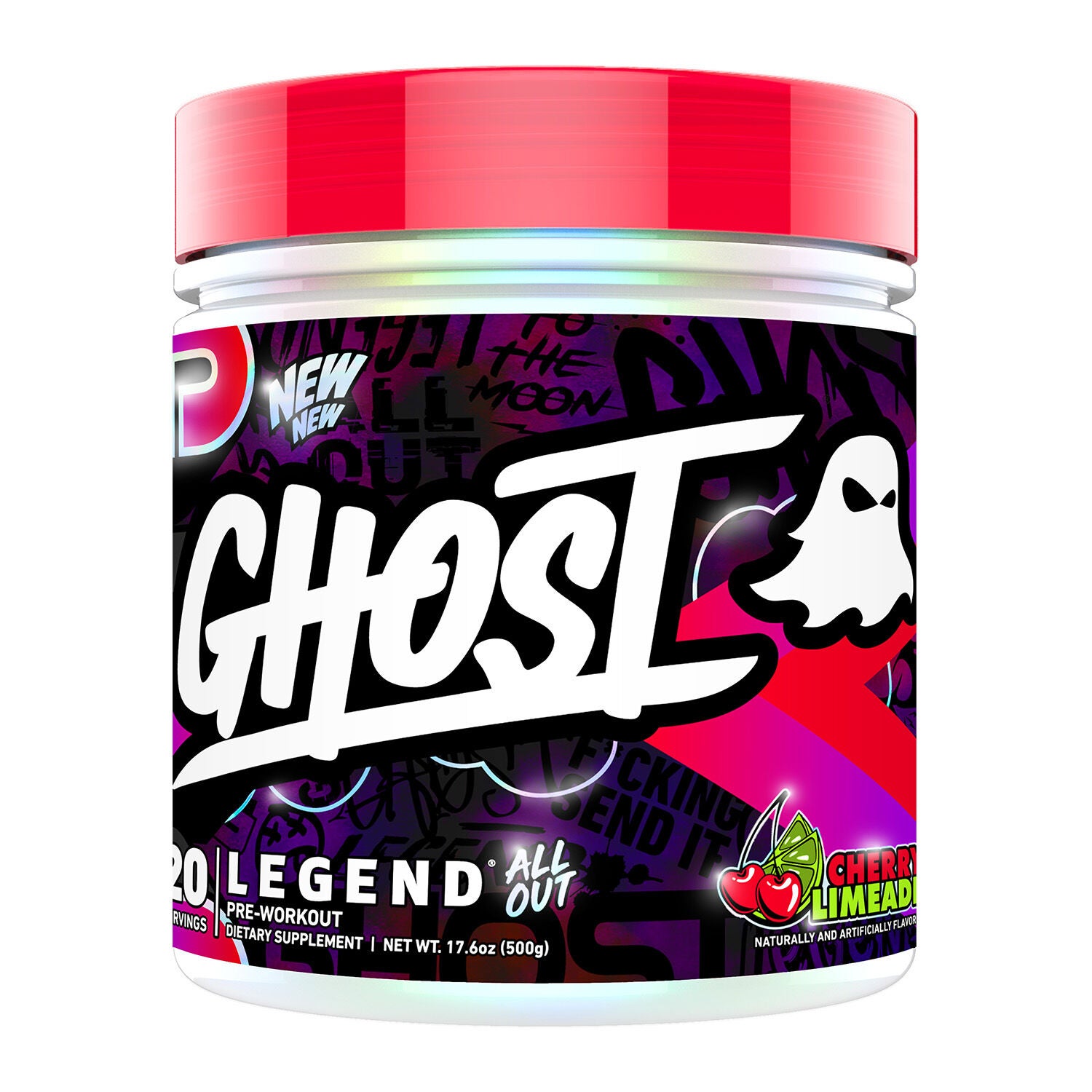GHOST Legend All Out V2 Pre-Workout Vegan - Cherry Limeade (20 Servings)