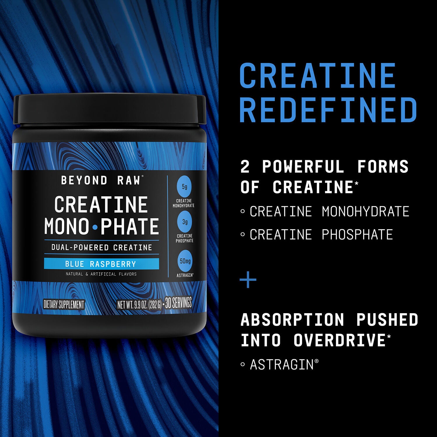 Creatine Monophate - Blue Raspberry (30 Servings)
