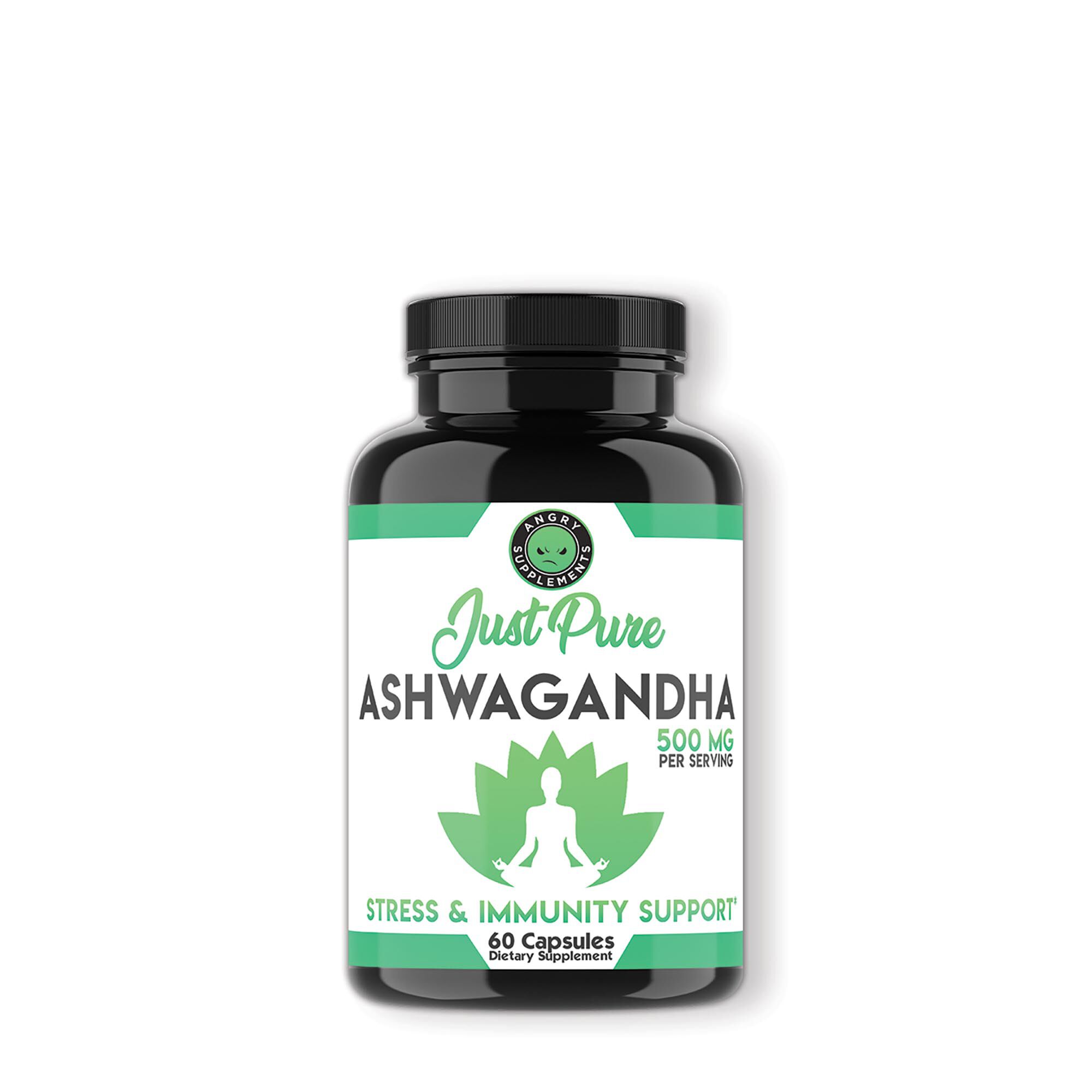 Angry Supplements™ Just Pure Ashwagandha - 60 Capsules | GNC