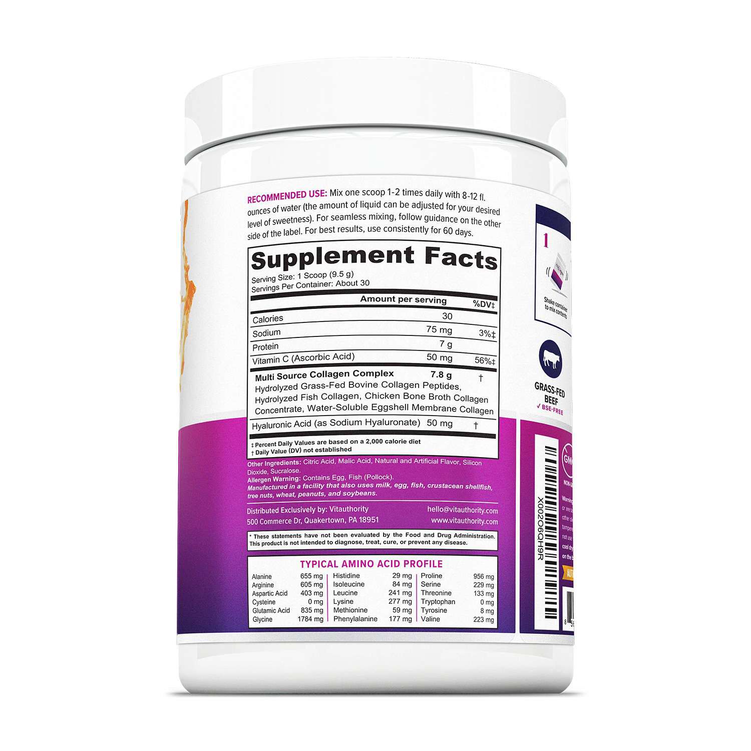 Multi Collagen Protein Powder - Peach Mango - 10 oz. (30 Servings)