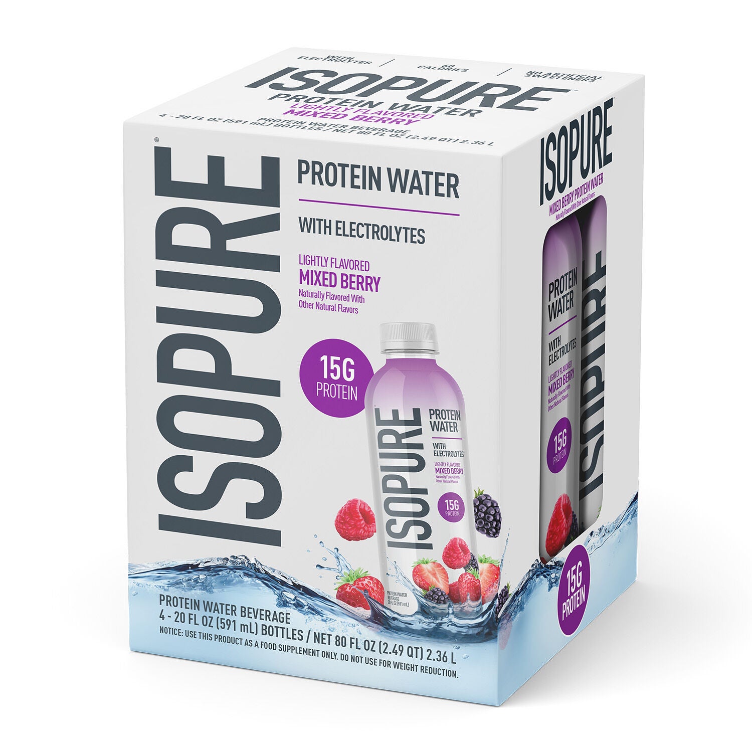 Protein Water - Mixed Berry (4 Bottles)  | GNC