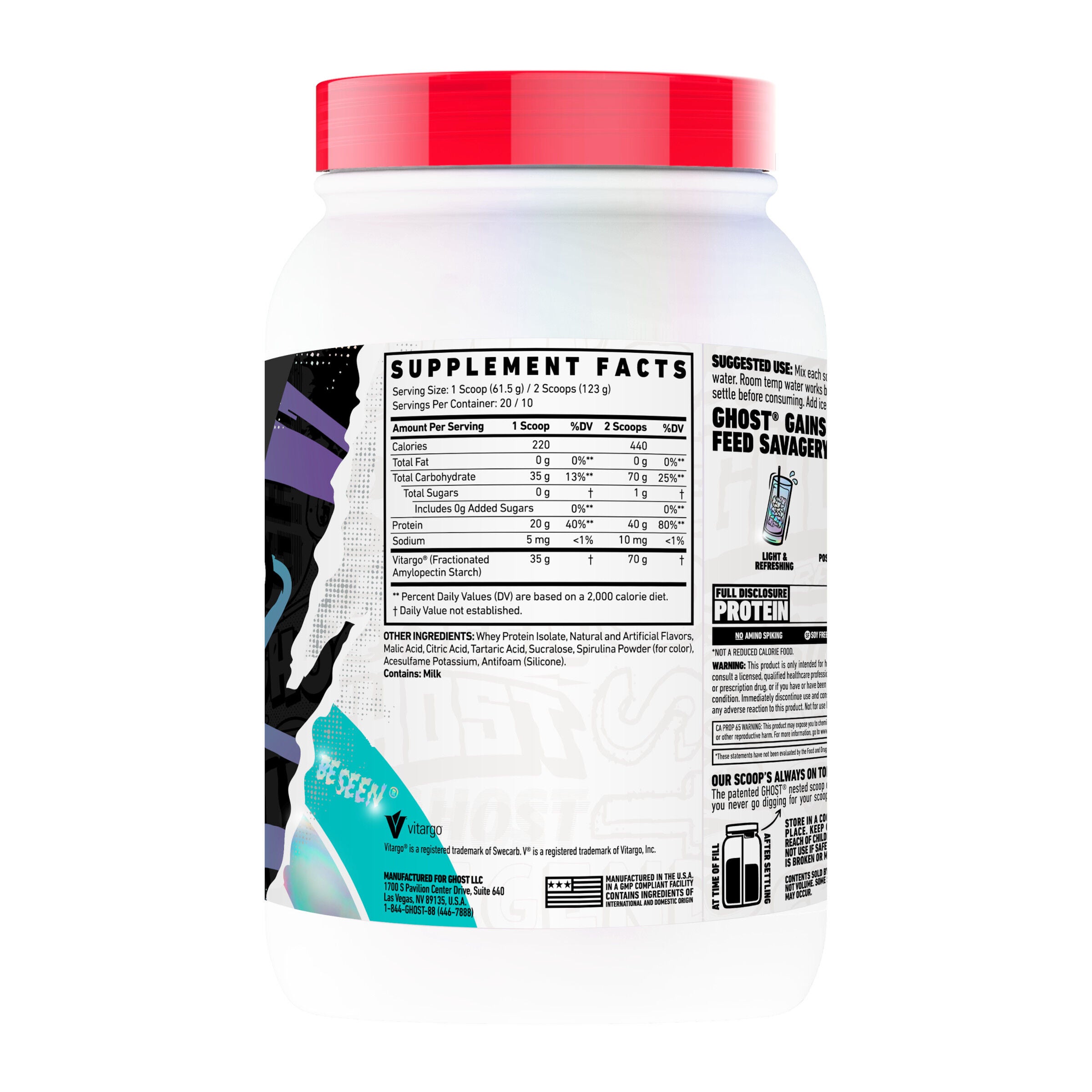 Gains Clear Protein - Blue Raspberry (20 Servings)