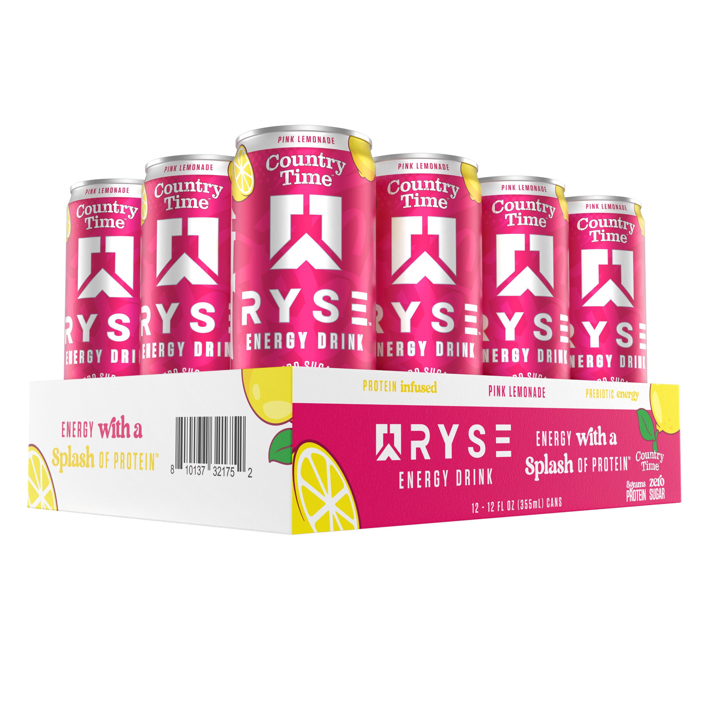 Energy Drink - Country Time Pink Lemonade - 12 fl oz. (12 Cans)