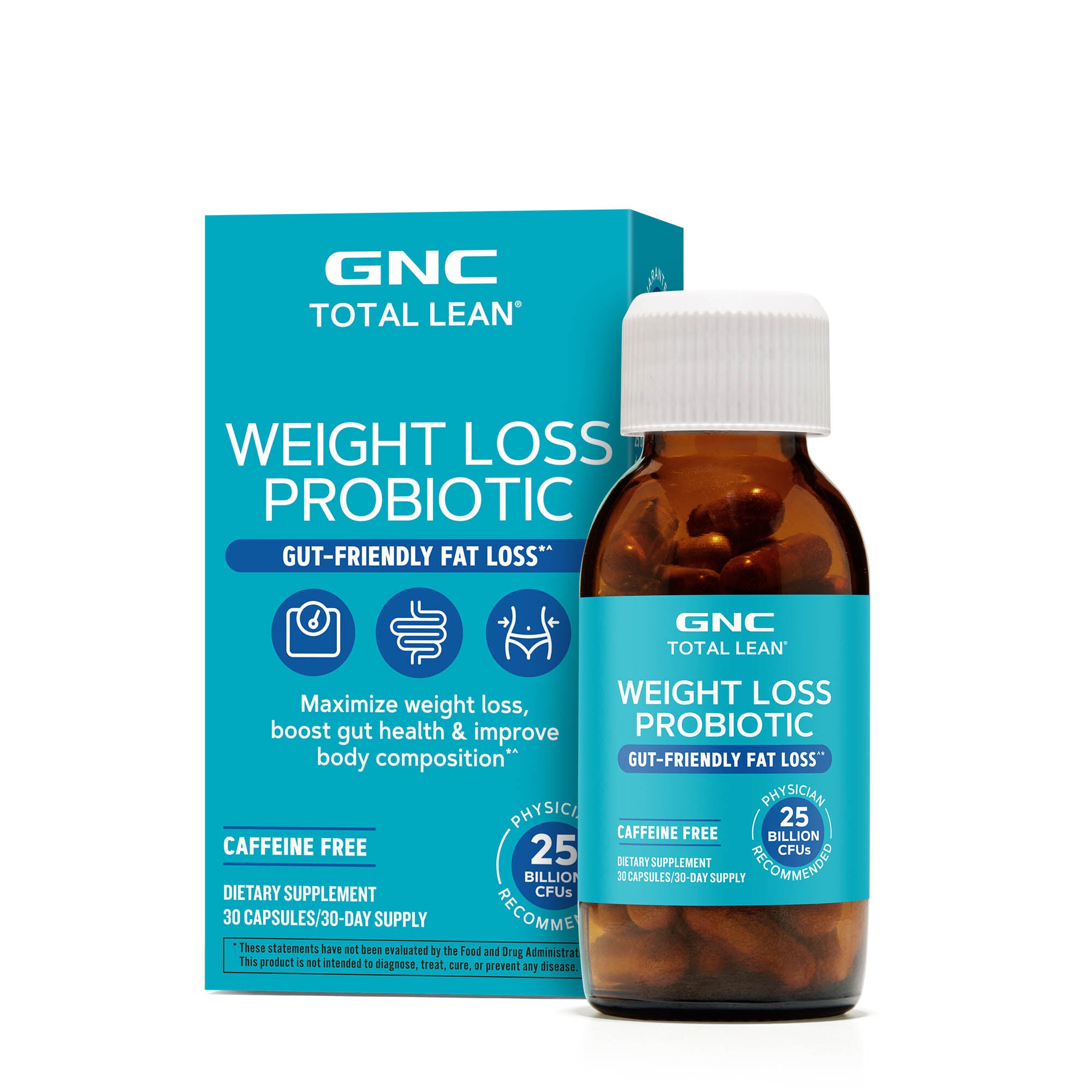 GNC Total Lean Weight Loss Probiotic Vitamin C - 30 Capsules (30 Servings)
