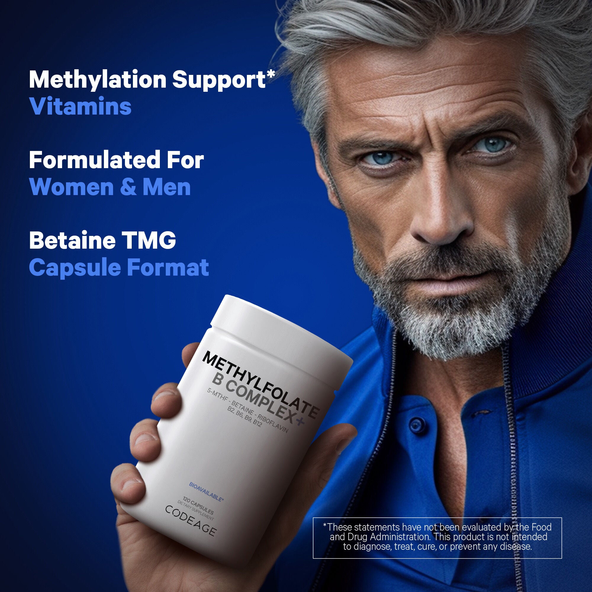 Methylfolate B Complex - 120 Capsules (60 Servings)  | GNC