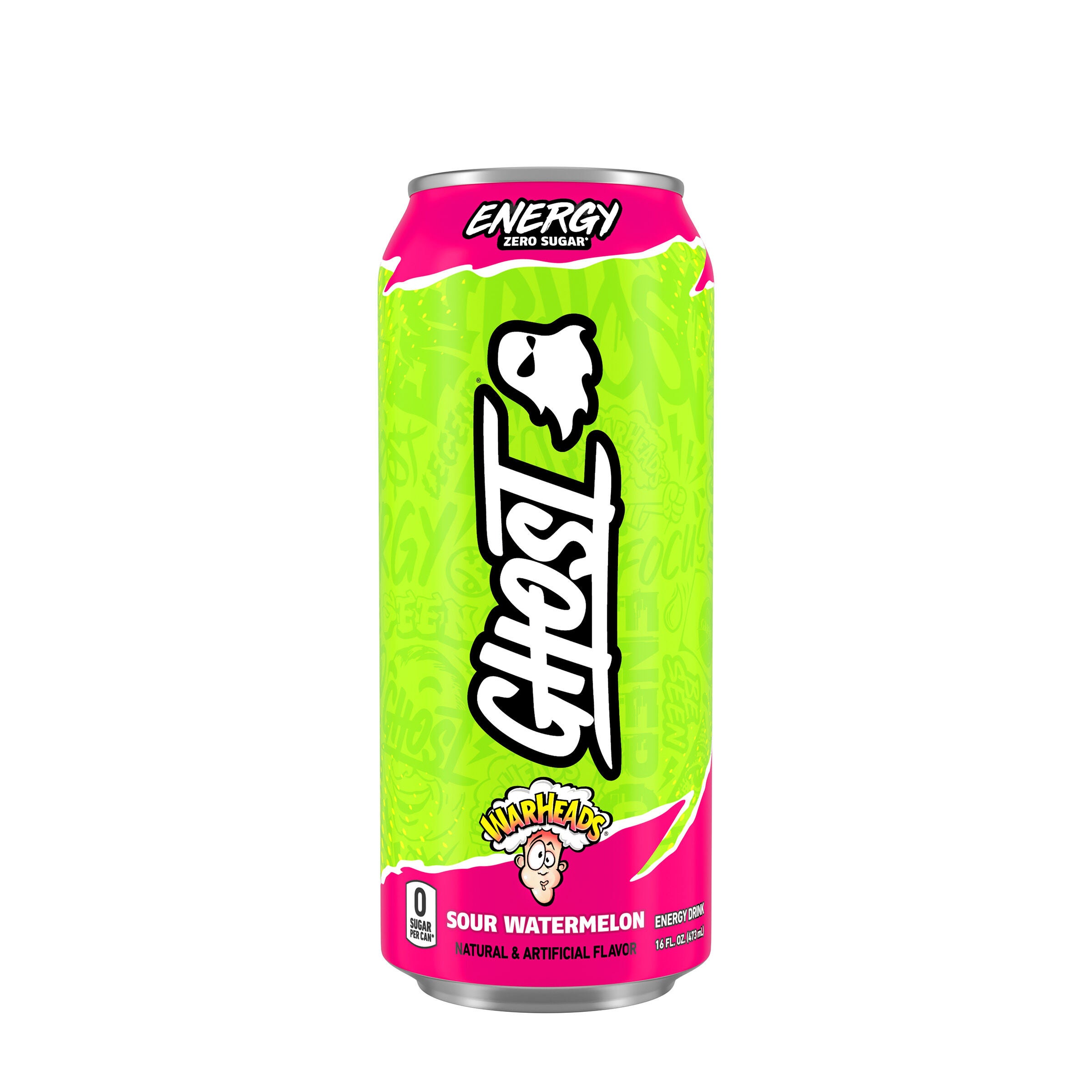 Energy Drink - Warheads Sour Watermelon - 16oz. (12 Cans) Warheads&reg; Sour Watermelon | GNC