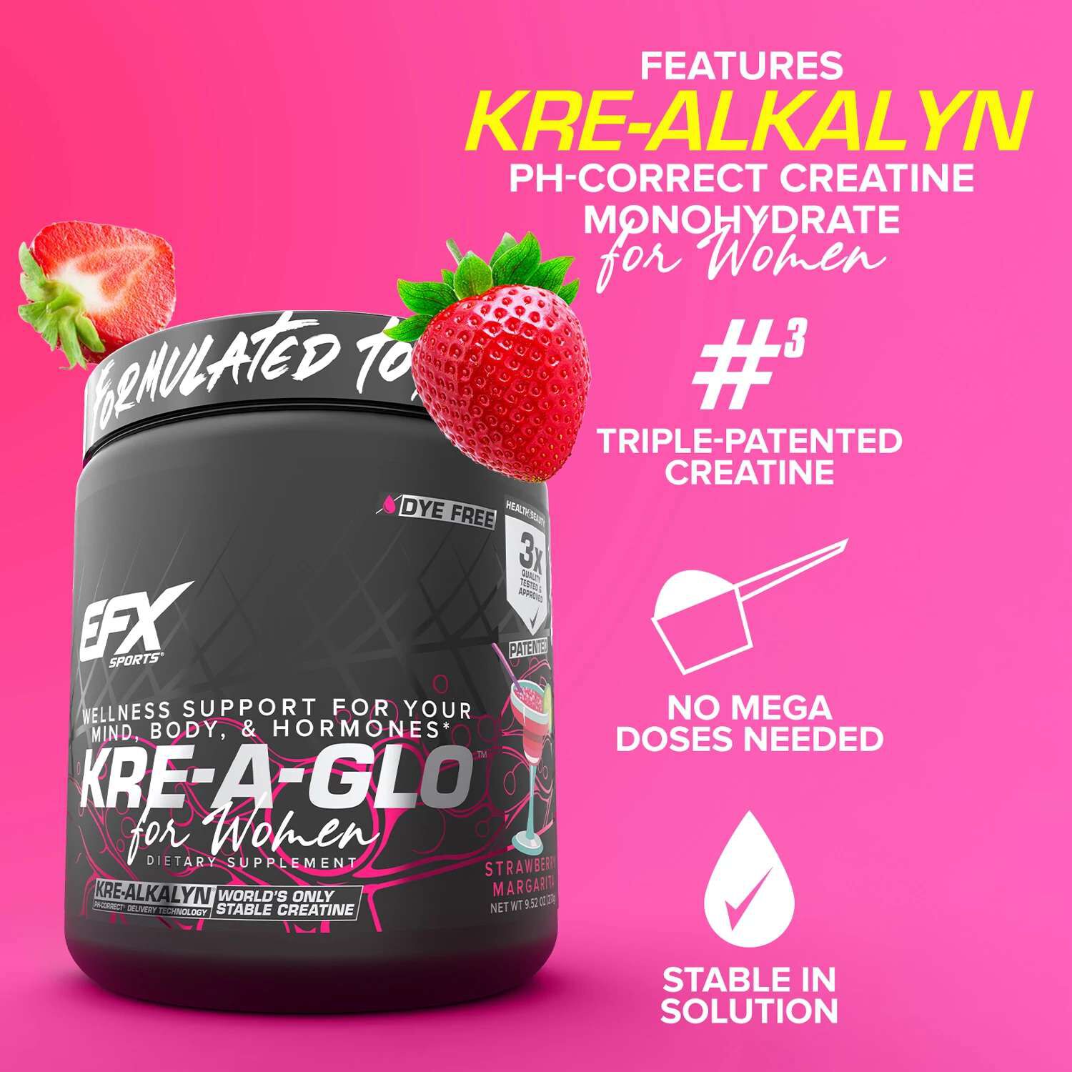 EFX Sports® Kre-A-Glo For Women - Strawberry Margarita (30