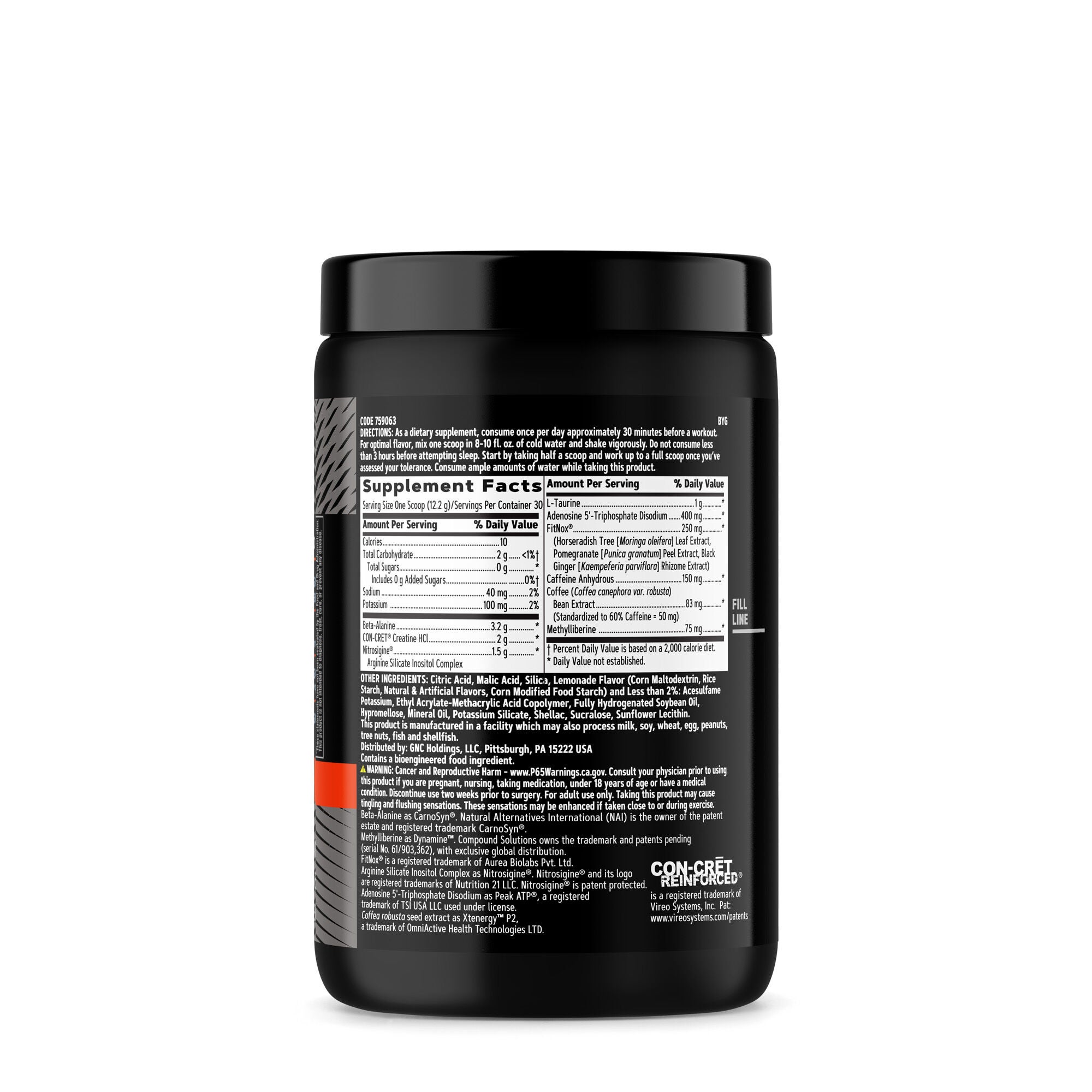 Tri-Phase Multi-Action Pre-Workout - Lemonade(30 Servings) Lemonade | GNC