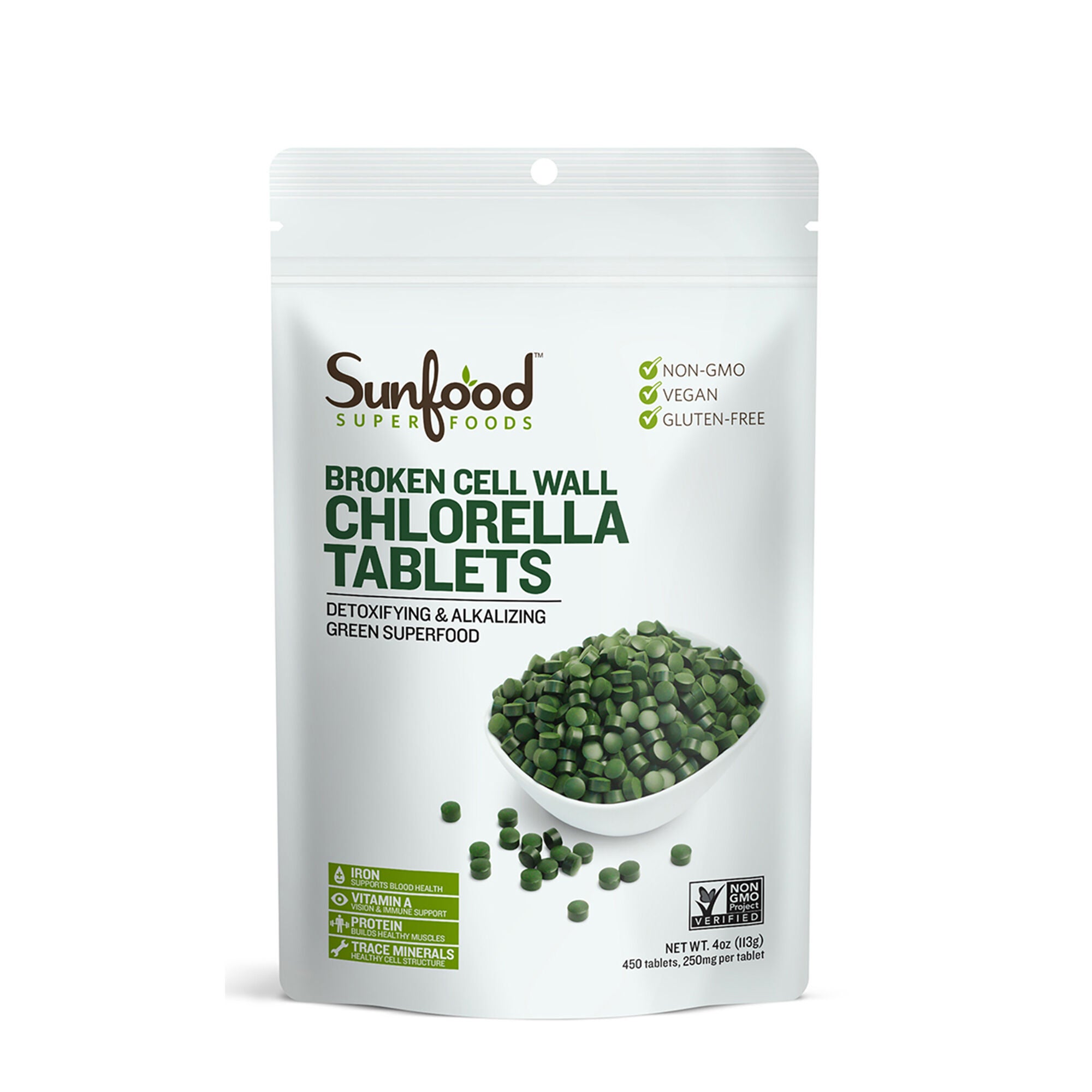 sunfood superfoods broken cell wall chlorella tablets