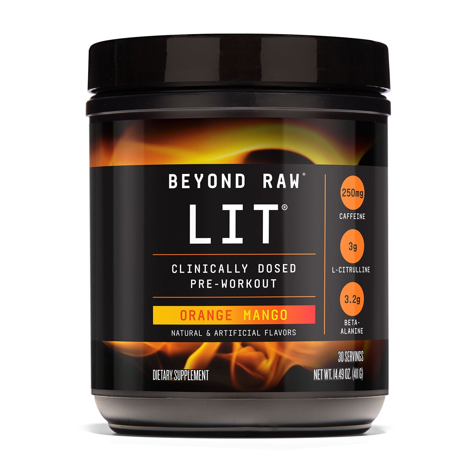 LIT&trade; Pre-Workout - Orange Mango&nbsp;&#40;30 Servings&#41; Orange Mango | GNC