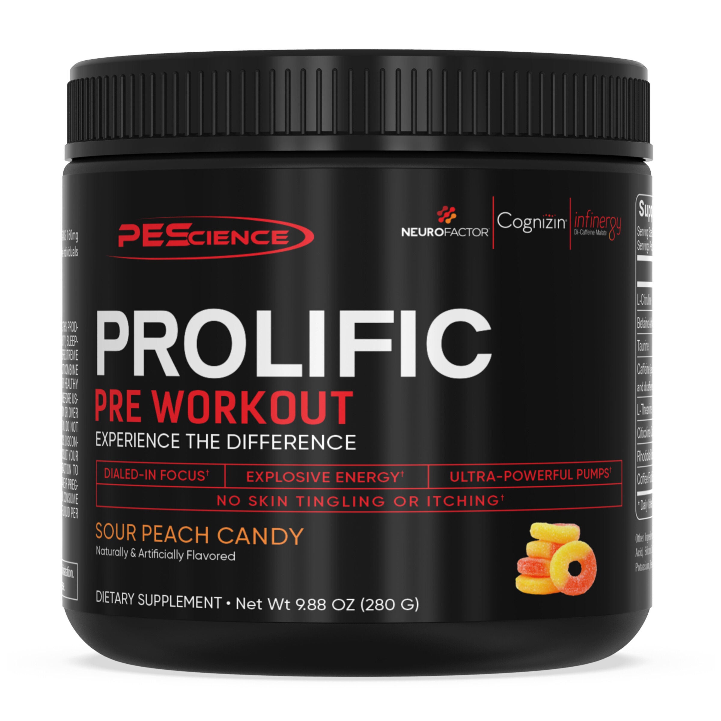 Prolific Pre-Workout - Sour Peach Candy (40 Servings)