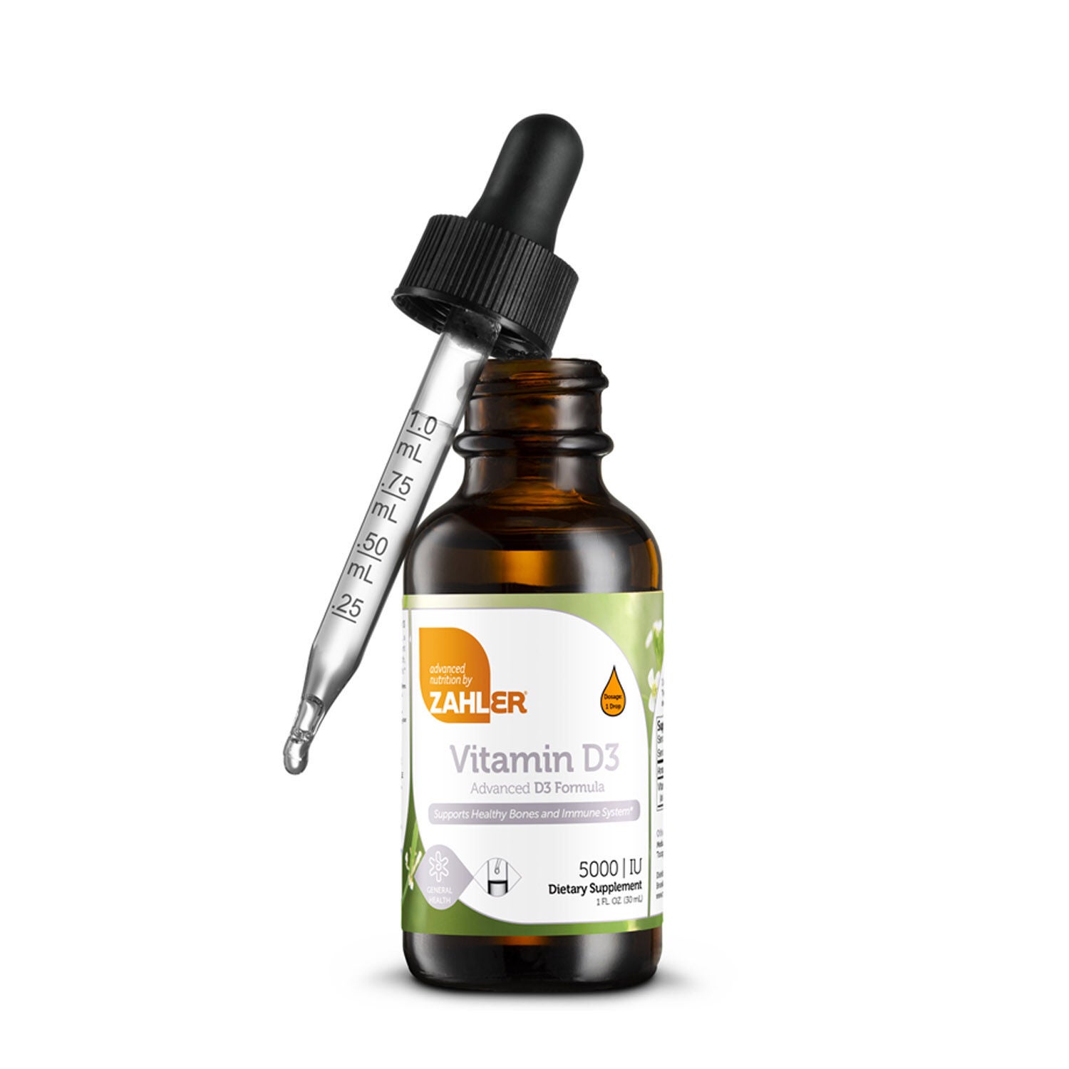 Zahler Vitamin D3 Liquid Supplement 5000 Iu Gnc