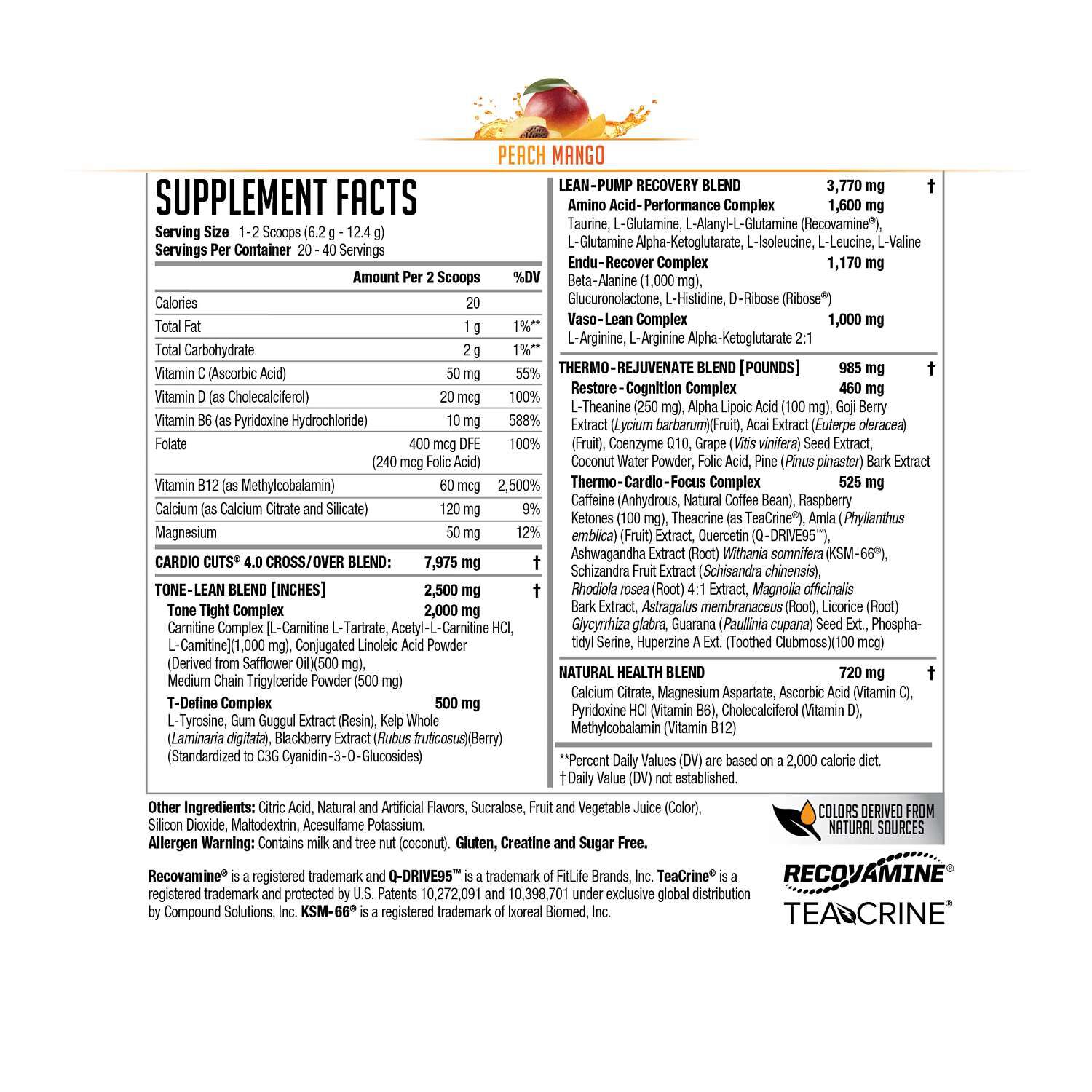 Cardio Cuts&reg; 4.0 - Peach Mango (40 Servings)
