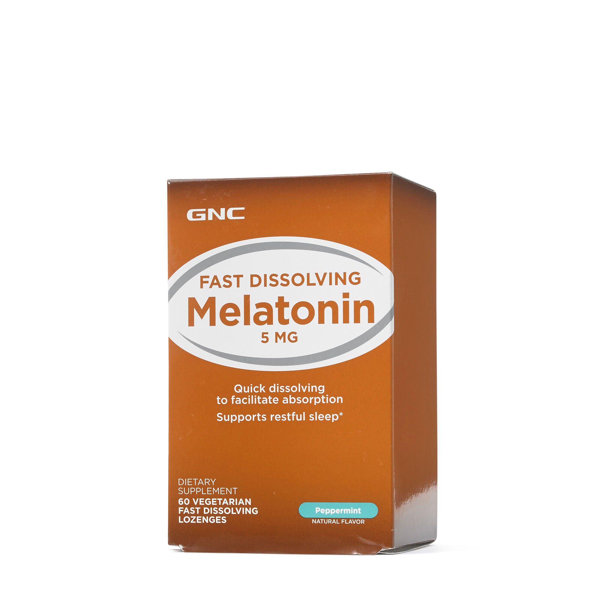 gnc fast dissolving melatonin 5 mg peppermint