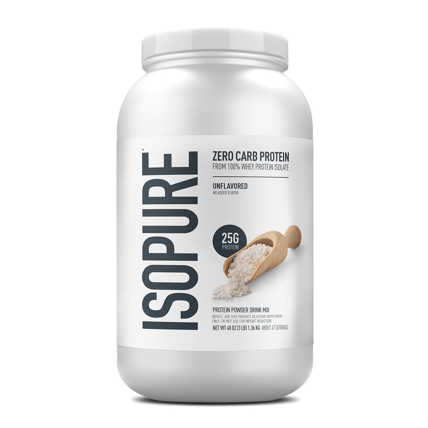 Isopure® - Zero Carb Protein - Unflavored (47 Servings) | GNC