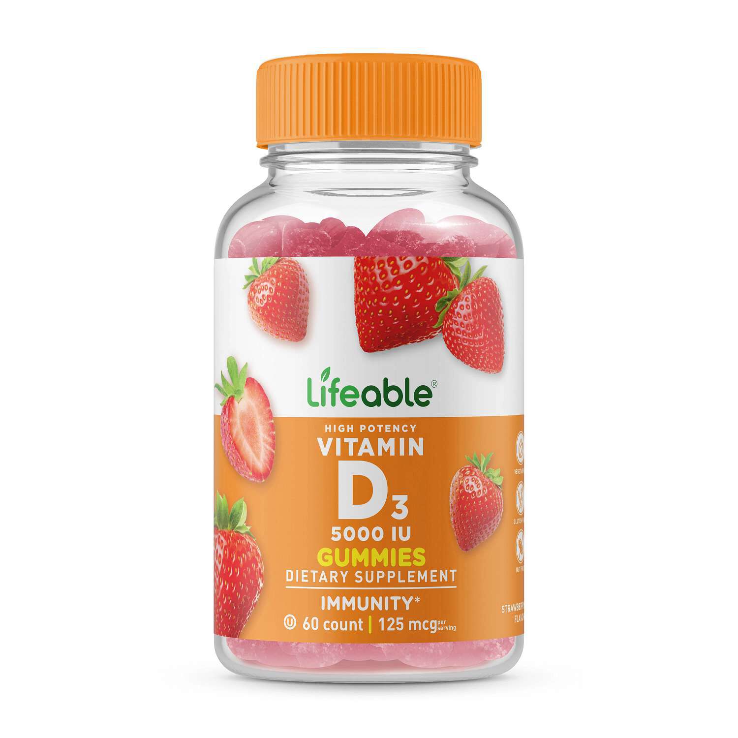 Vitamin D3 5000 IU - 60 Gummies (30 Servings)  | GNC