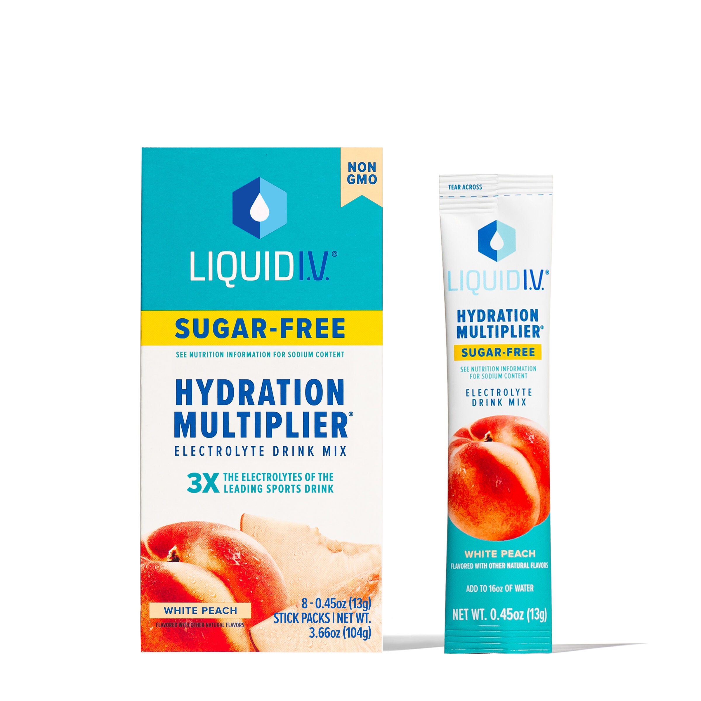 Hydration Multiplier Drink Mix: Sugar-Free - White Peach (8 Stick Packs)  | GNC