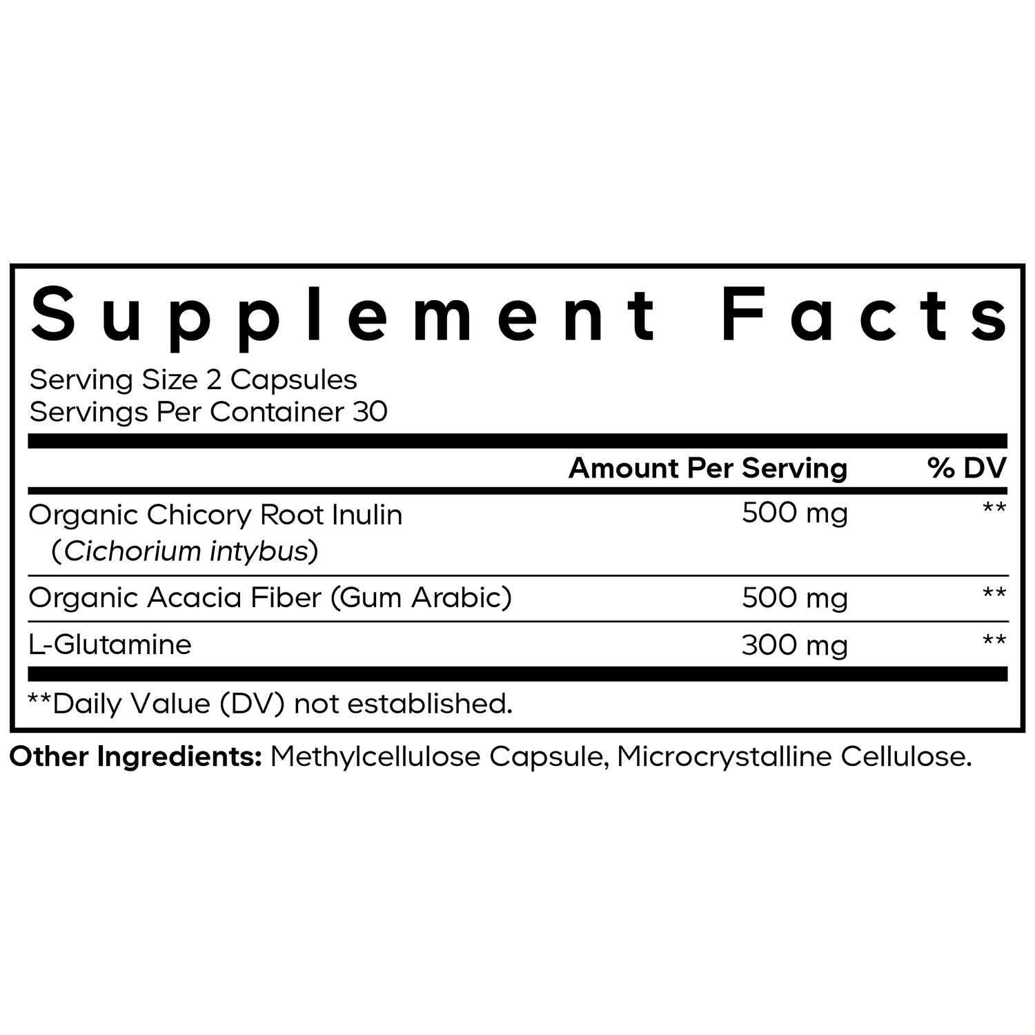 Prebiotic Fiber+ - 60 Capsules (30 Servings)