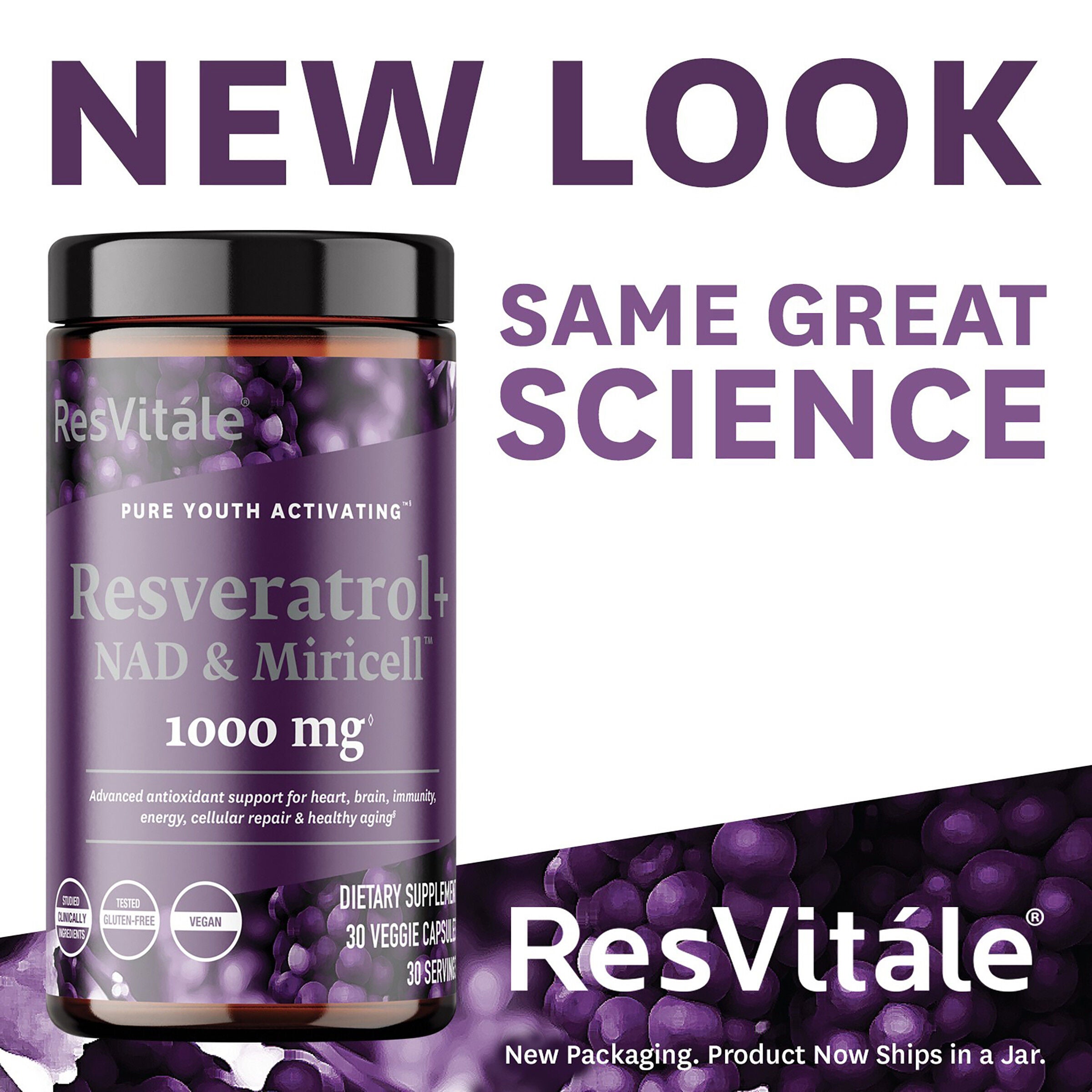 Resveratrol Plus 1000mg - 30 Veggie Capsules (30 Servings)  | GNC