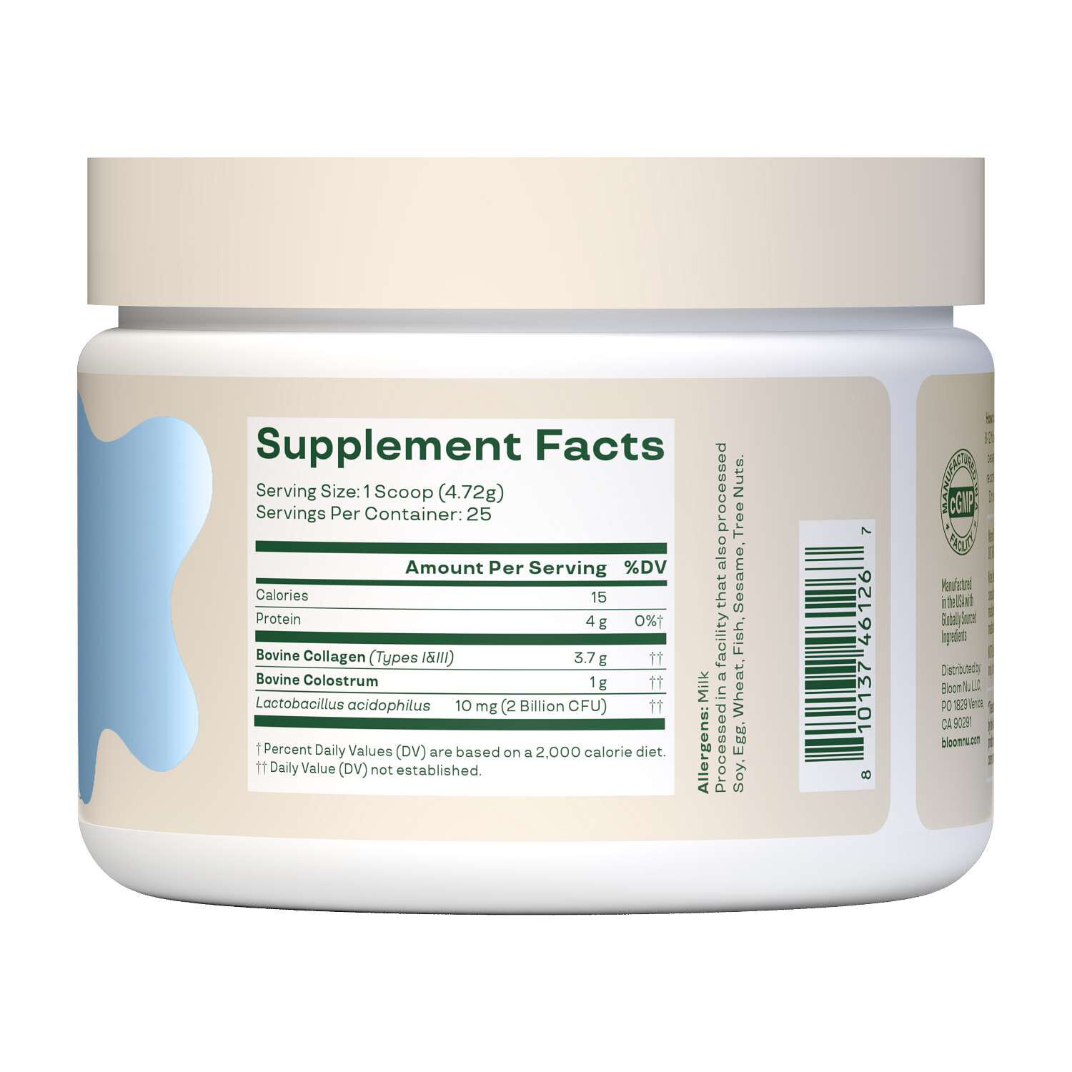 Colostrum & Collagen Peptides - Unflavored (25 Servings)