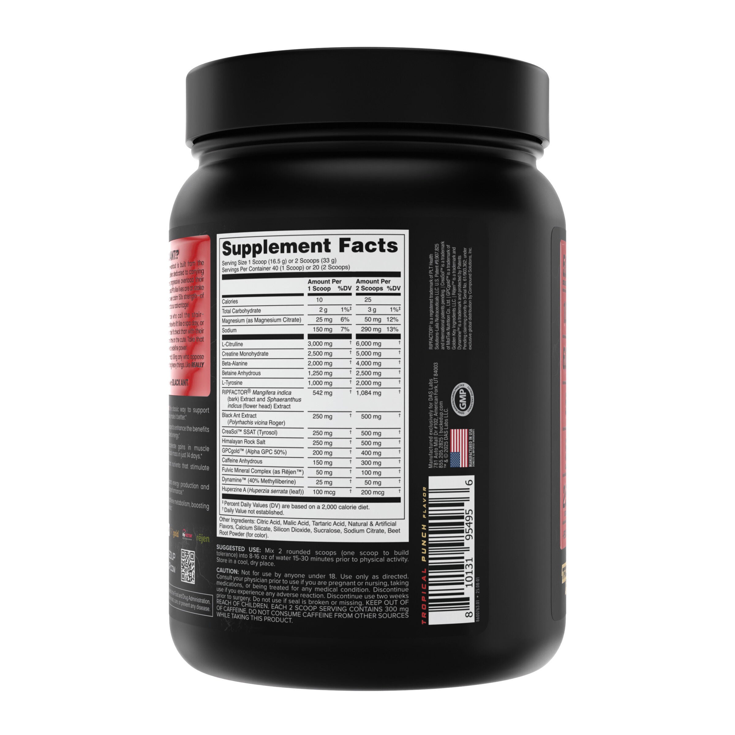 Black Ant Pre-Workout - Tropical Punch (20 Servings)