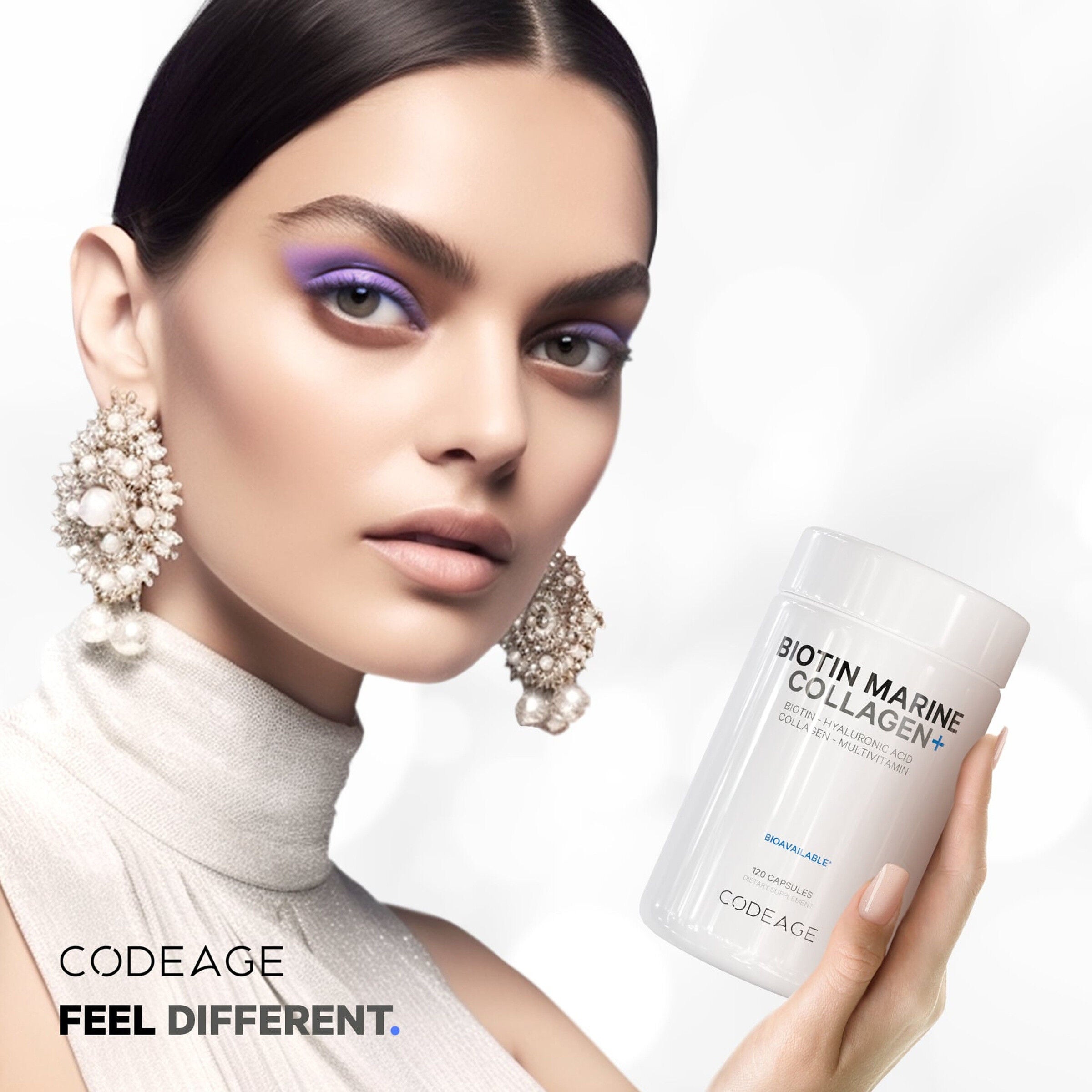 Biotin Marine Collagen+ - 120 Capsules (30 Servings)  | GNC