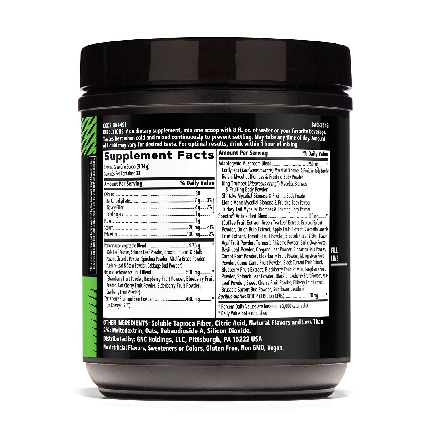 Amplified Greens Superfoods Performance Blend - Blueberry Pomegranate - 9.9 oz. (30 Servings)