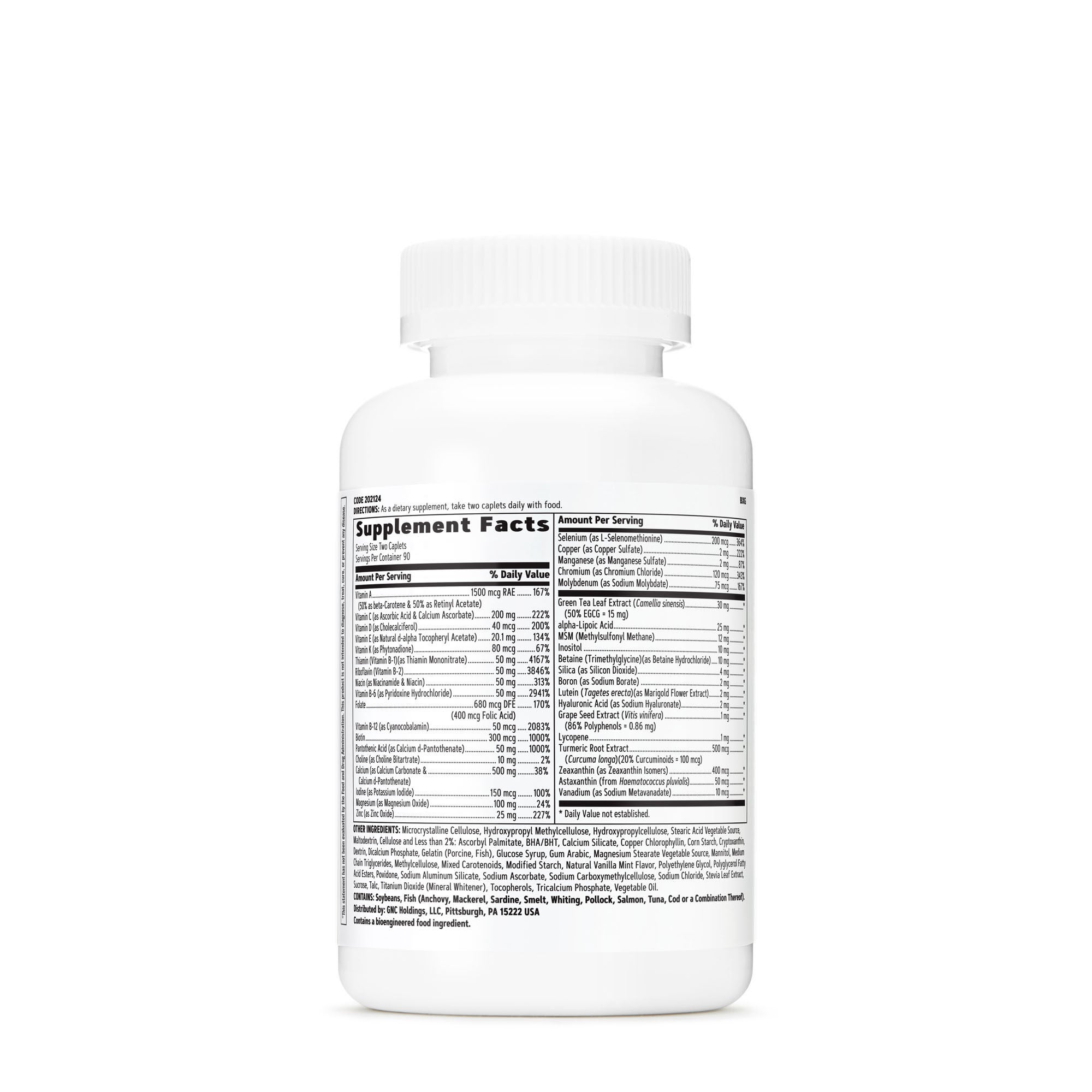 Active Multivitamin without Iron - 180 Caplets (90 Servings)  | GNC