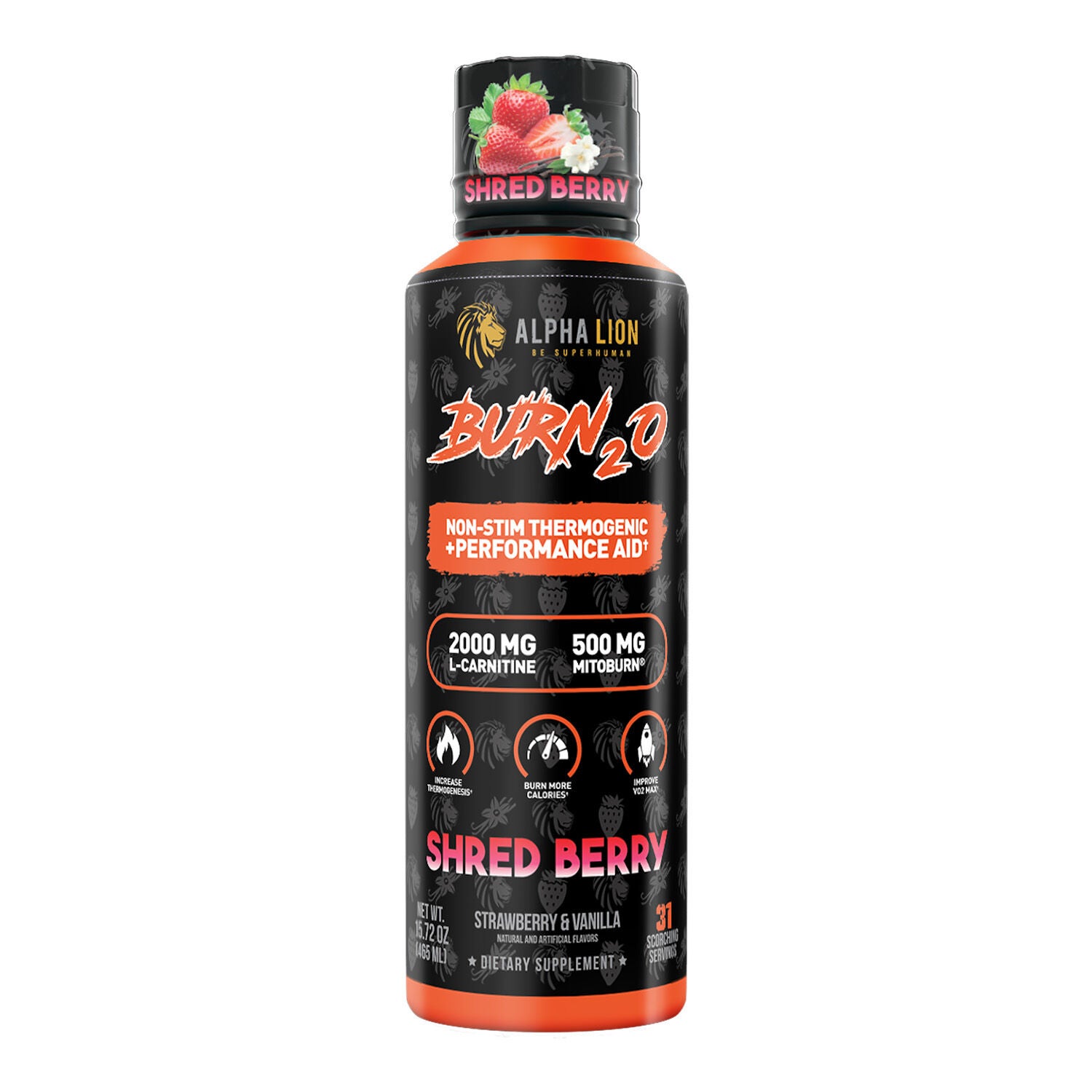 Burn2o Shredberry - 15 fl oz. (31 Servings) Shredberry | GNC