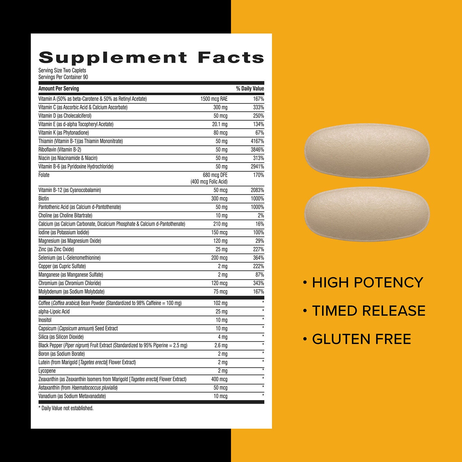 Energy &amp; Metabolism Multivitamin - 180 Caplets (90 Servings)  | GNC