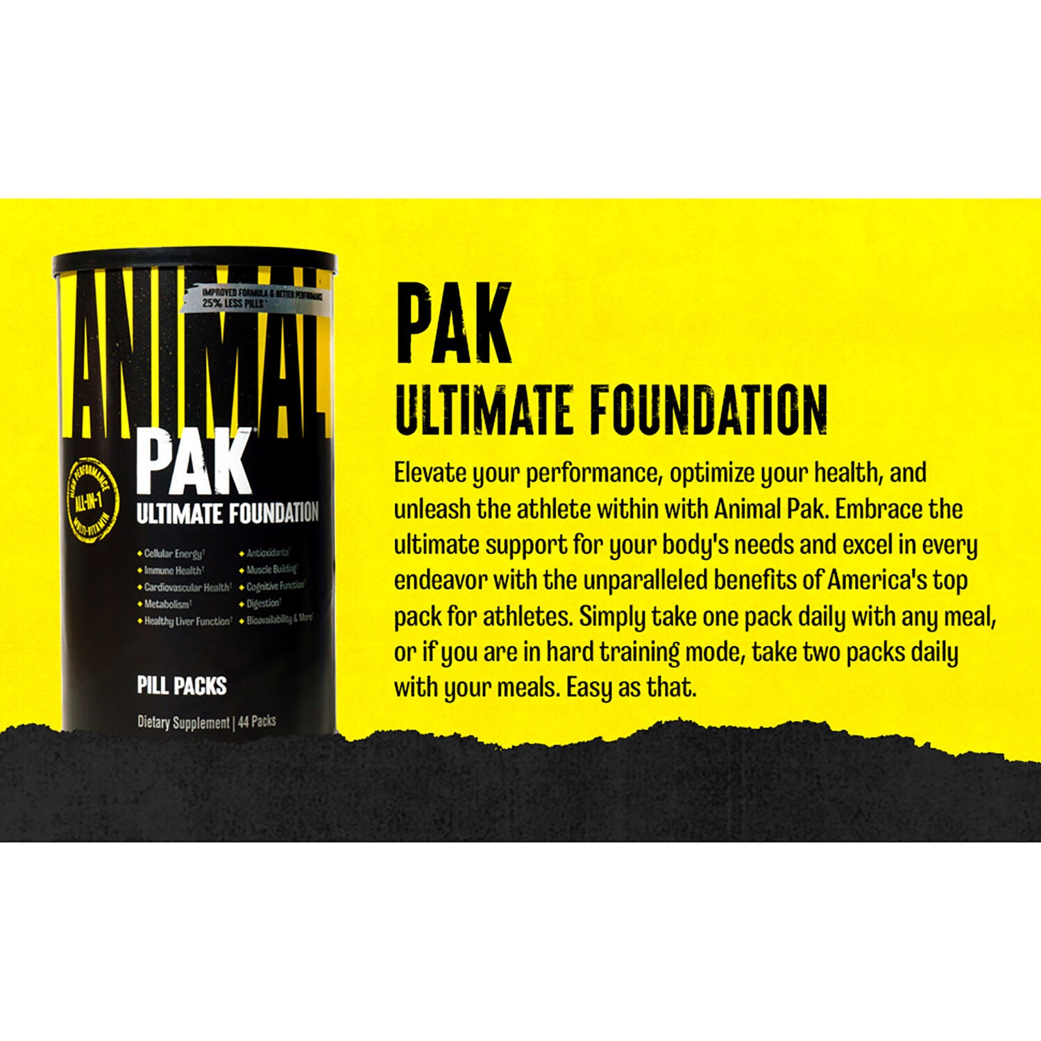 Animal Pak Ultimate Foundation Pill Packs - 44 Packs &#40;22 Servings&#41;  | GNC